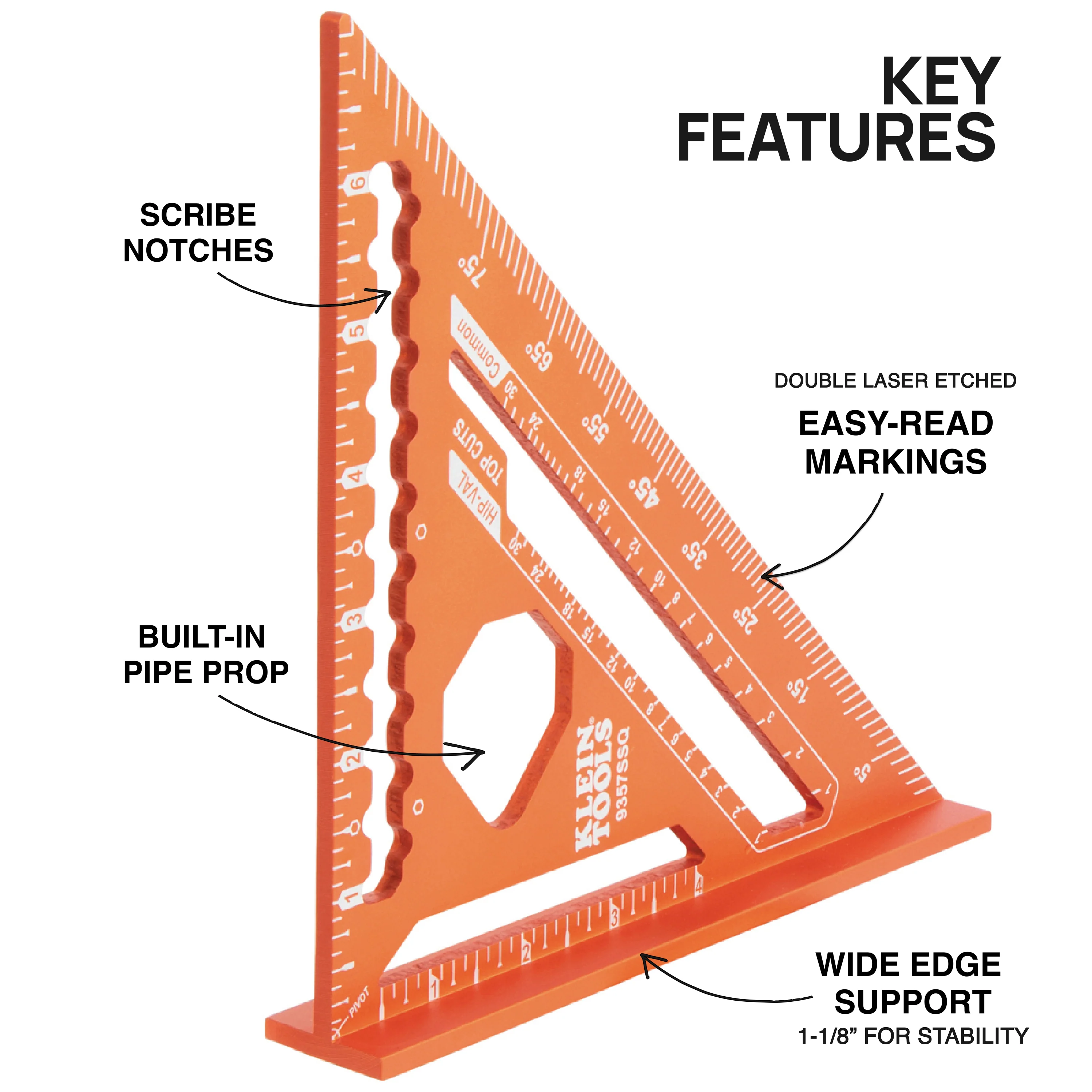 Klein 9357SSQ 7-in. Rafter Square - Image 2