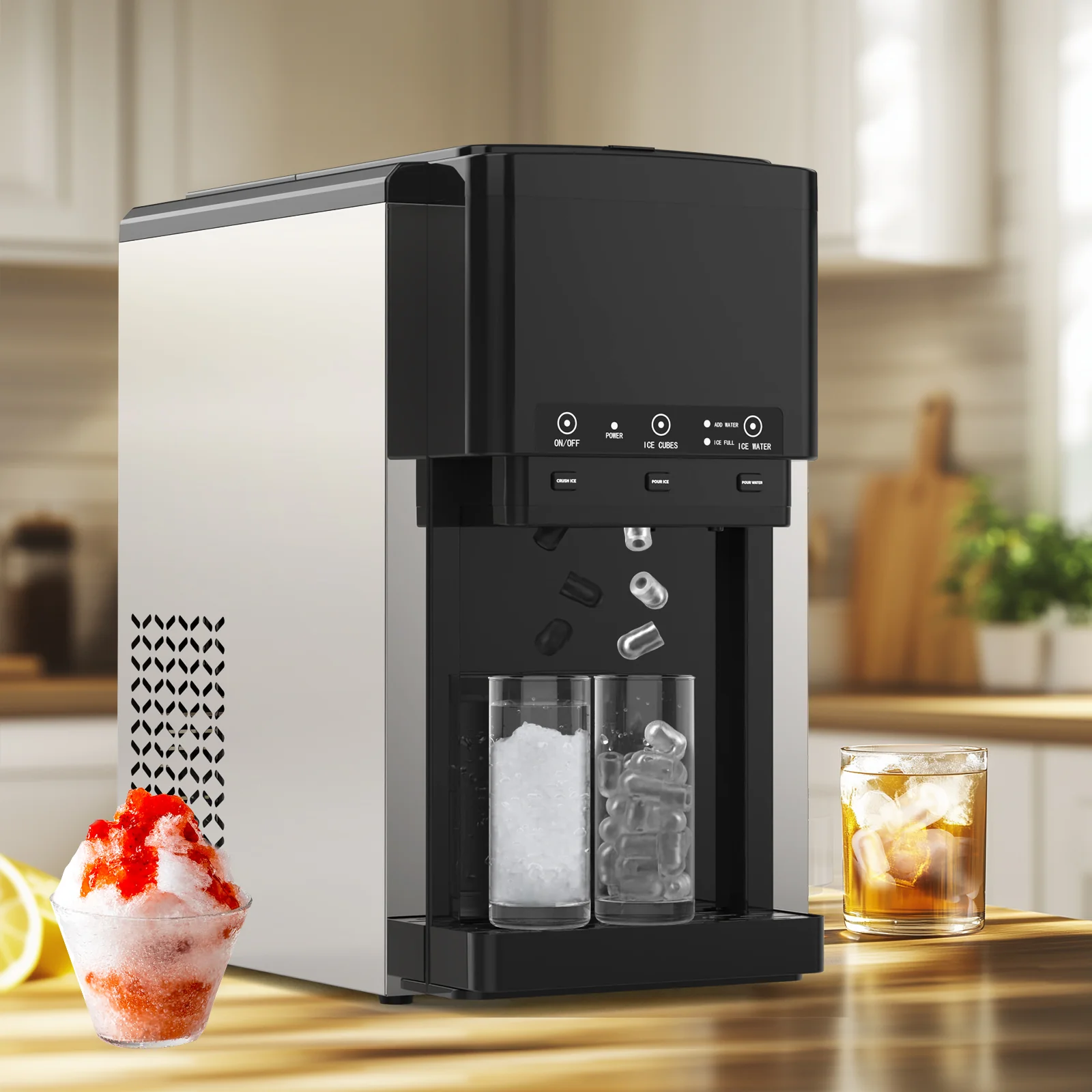 Advwin 3-In-1 Water Dispenser w/Ice Maker Countertop