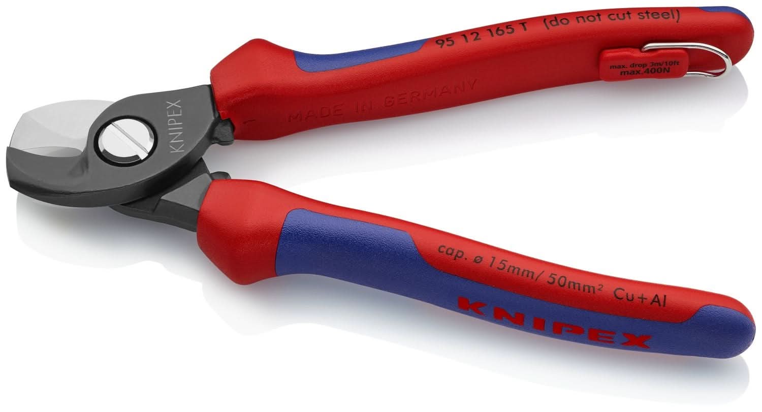 Knipex 95 12 165 T BKA Cable Shears-Tethered Attachment - Image 3