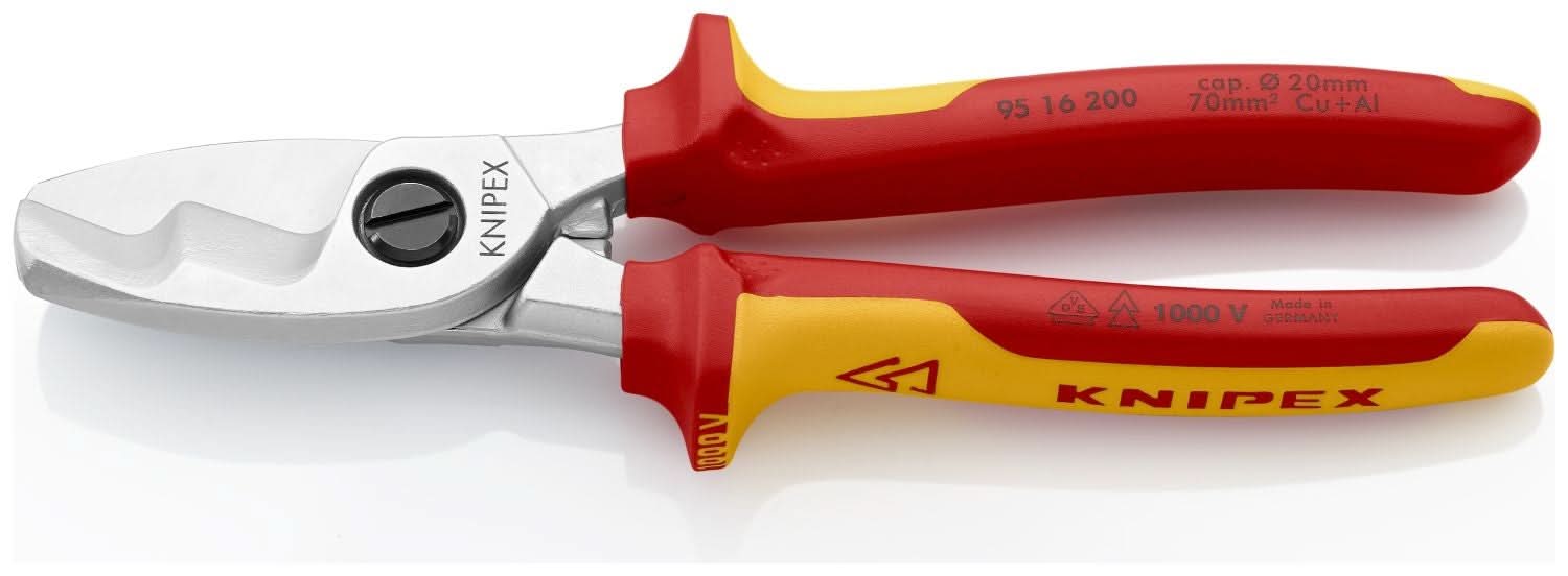 Knipex 95 16 200 Cable Shears-1000V Insulated - Image 2