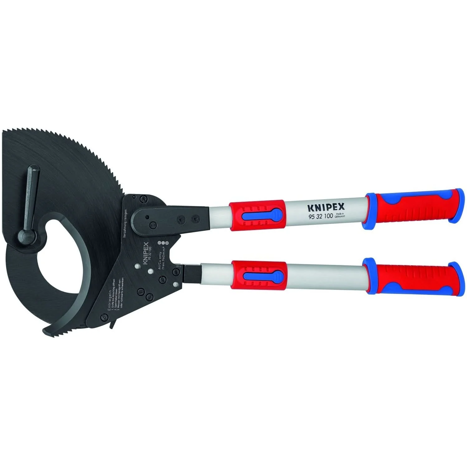 Knipex 95 32 100 Ratcheting Cable Cutters-Telescopic Handles - Image 1