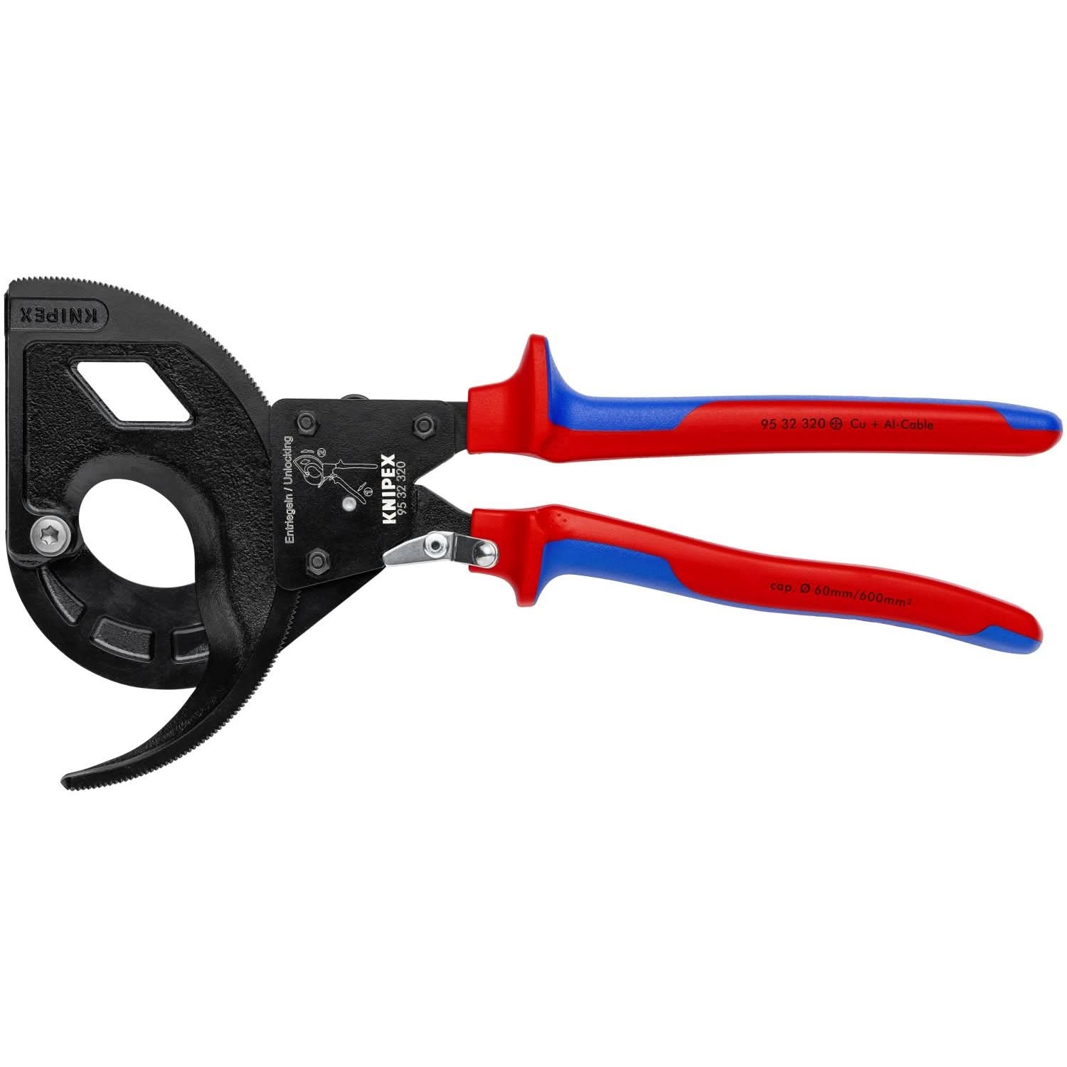 Knipex 95 32 320 3 Stage Drive Ratcheting Cable Cutter - Image 1