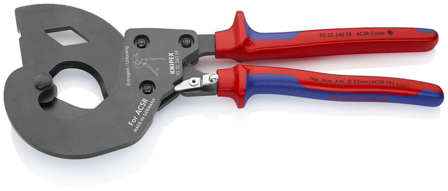 Knipex 95 32 340 SR US Ratcheting ACSR Cable Cutter - Image 2