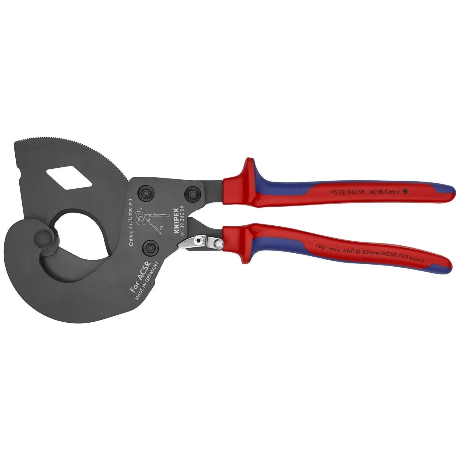 Knipex 95 32 340 SR US Ratcheting ACSR Cable Cutter - Image 1