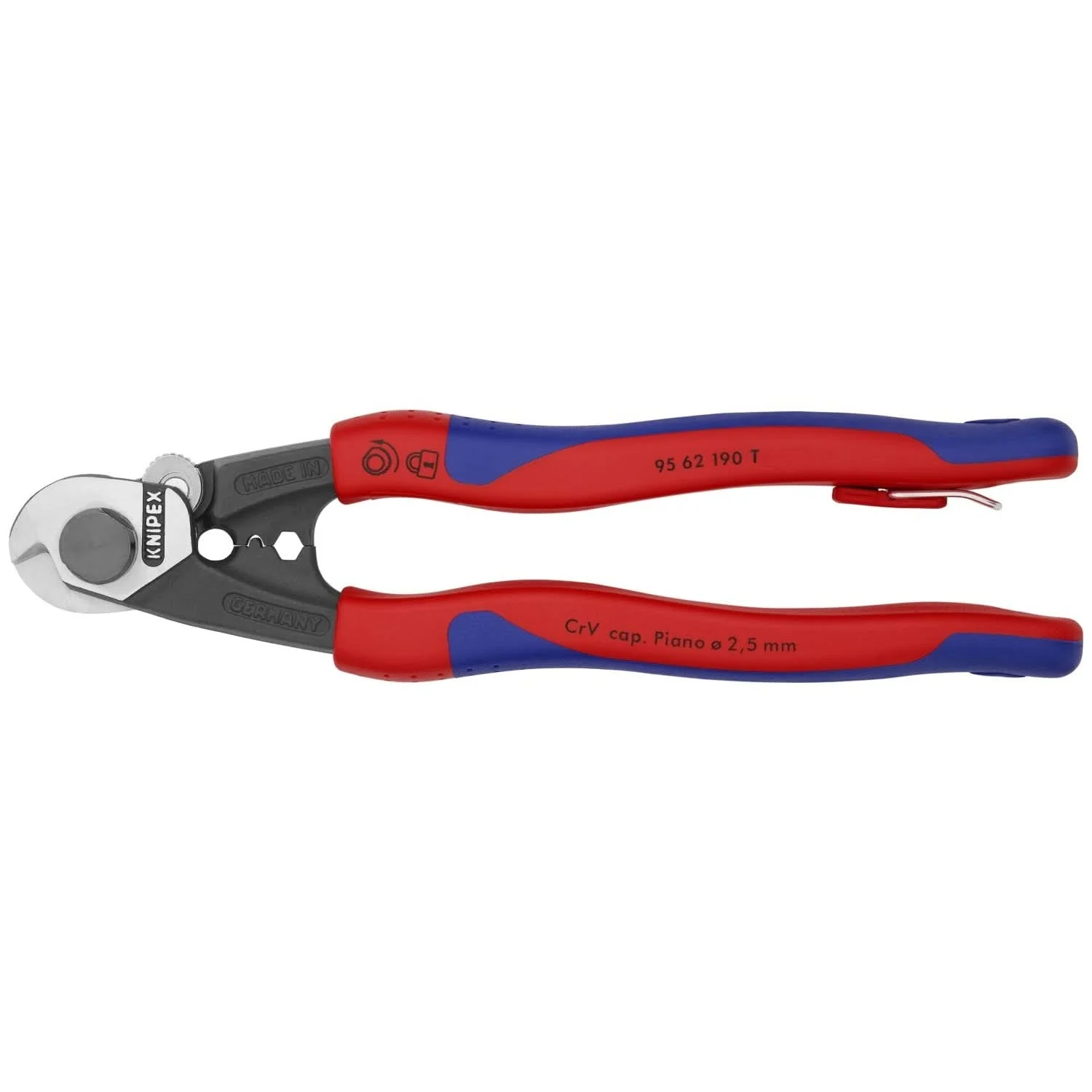 Knipex 95 62 190 T BKA Wire Rope Shears-Tethered Attachment