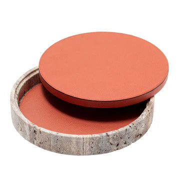 GIOBAGNARA | GIZA LEATHER & MARBLE ROUND BOX #6 | $855.00 - Image 2