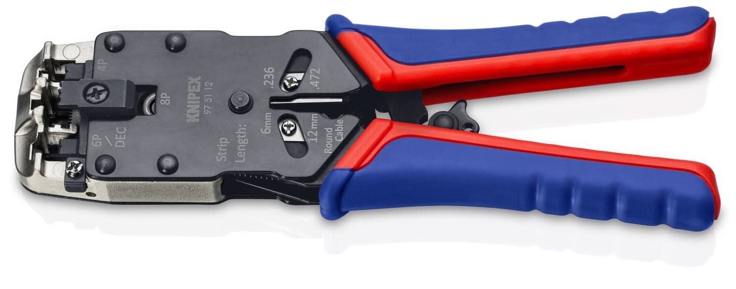 Knipex 97 51 12 Crimping Pliers-For 4, 6 and 8 Pole Western Plug Type - Image 2