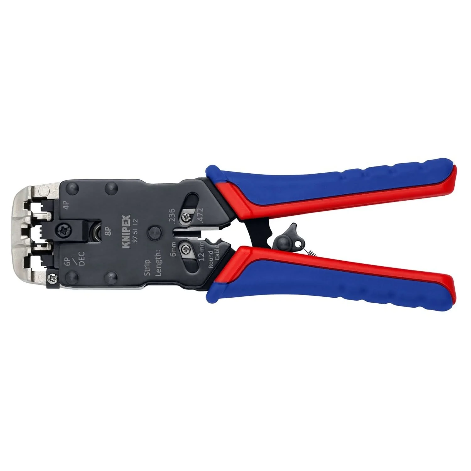 Knipex 97 51 12 Crimping Pliers-For 4, 6 and 8 Pole Western Plug Type - Image 1