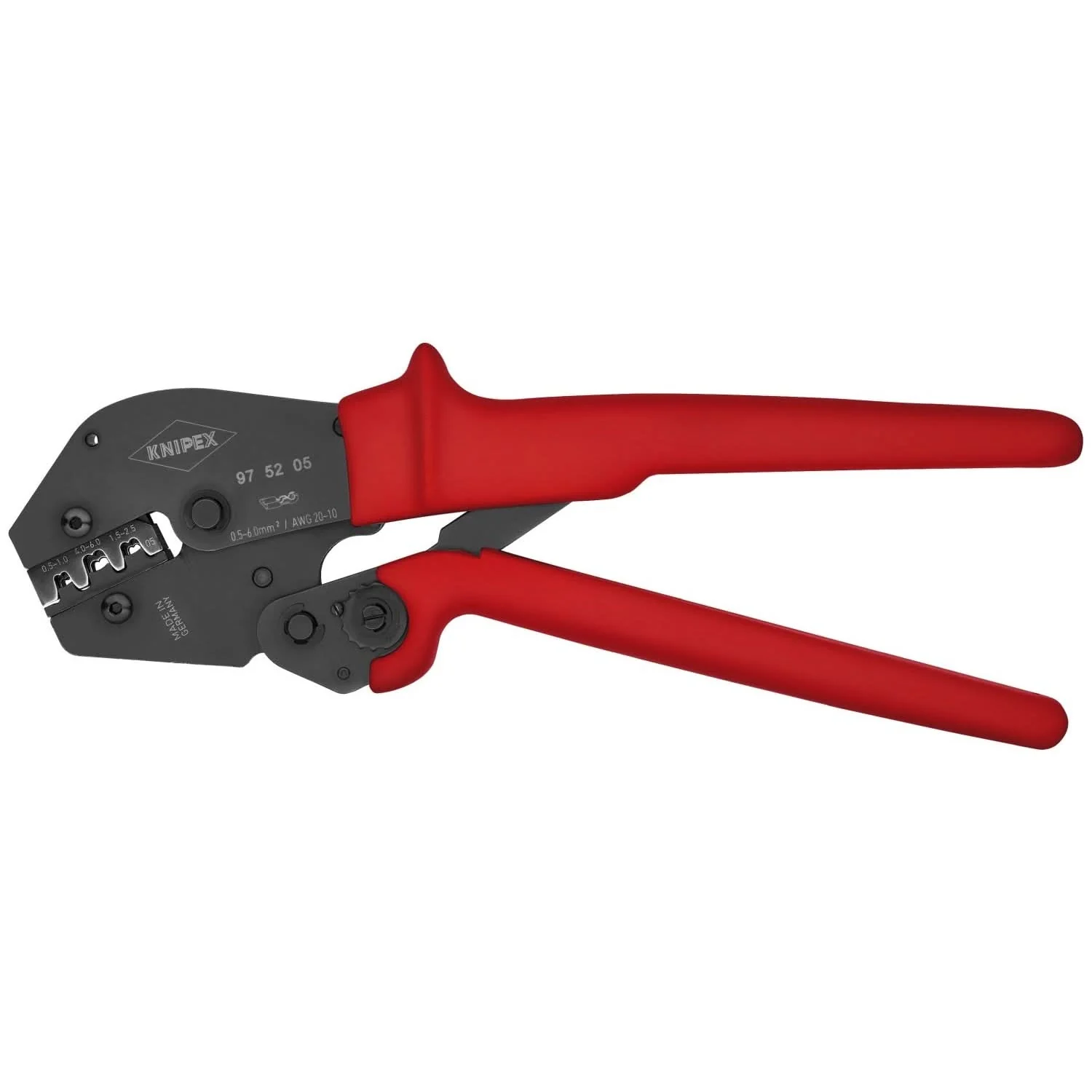 Knipex 97 52 05 Crimping Pliers For Non-Insulated Open Plug-Type Connectors (Plug Width 4.8 and 6.3 mm) - Image 1