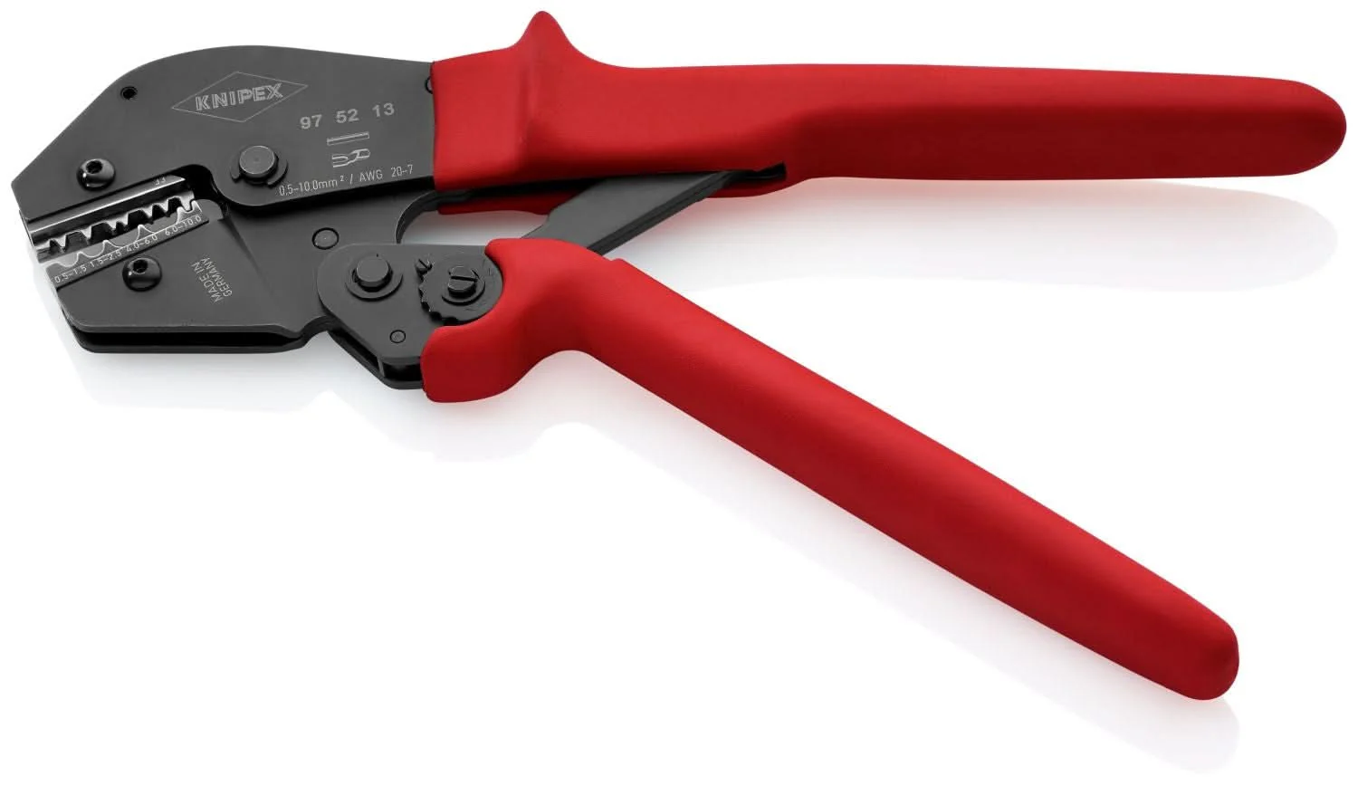 Knipex 97 52 13 Crimping Pliers For Non-insulated Crimp Terminals, Tube and Compression Cable Lugs - Image 3