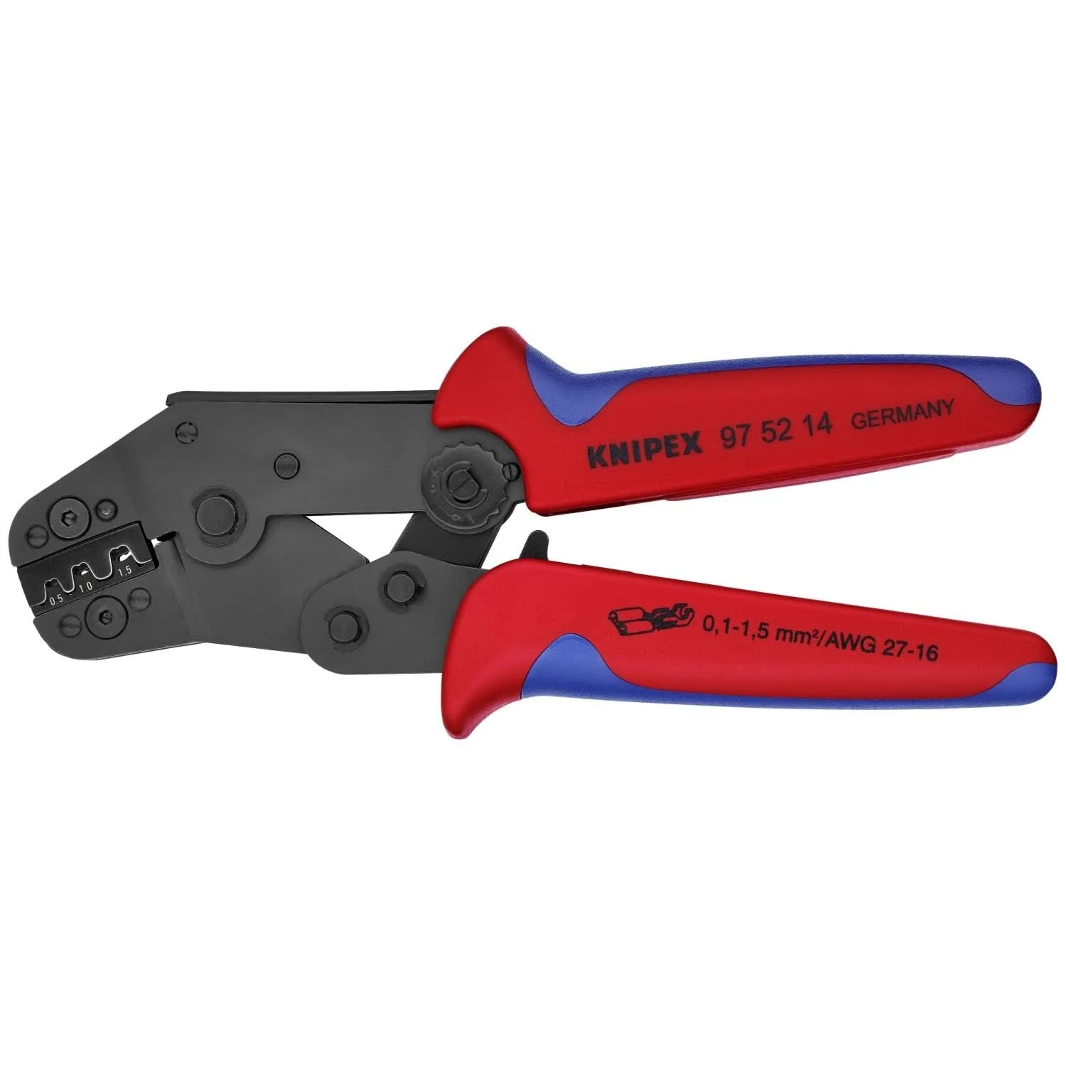 Knipex 97 52 14 Crimping Pliers For Non-Insulated Open Plug-Type Connectors (Plug Width 2.8 and 4.8 mm) - Image 1