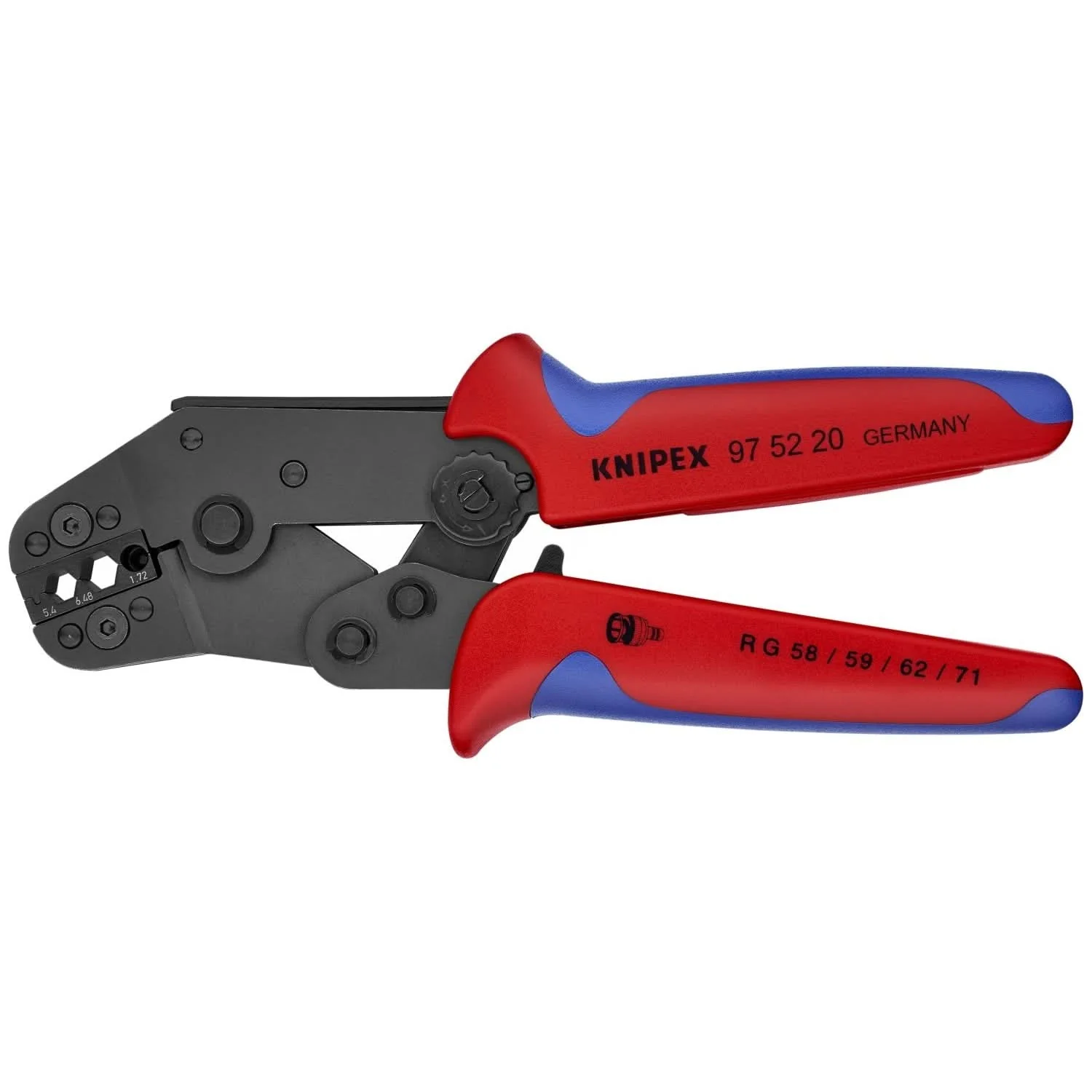 Knipex 97 52 20 Crimping Pliers for COAX, BNC and TNC Connectors RG 58/59/62/71/223 - Image 1