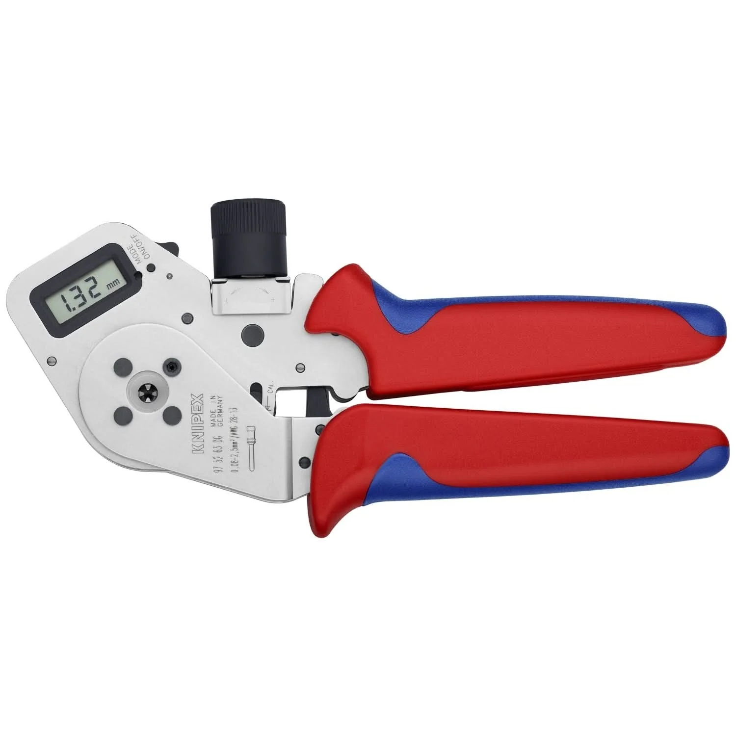 Knipex 97 52 63 DG Digital Crimping Pliers - Four-Mandrel For Turned Contacts - Image 1