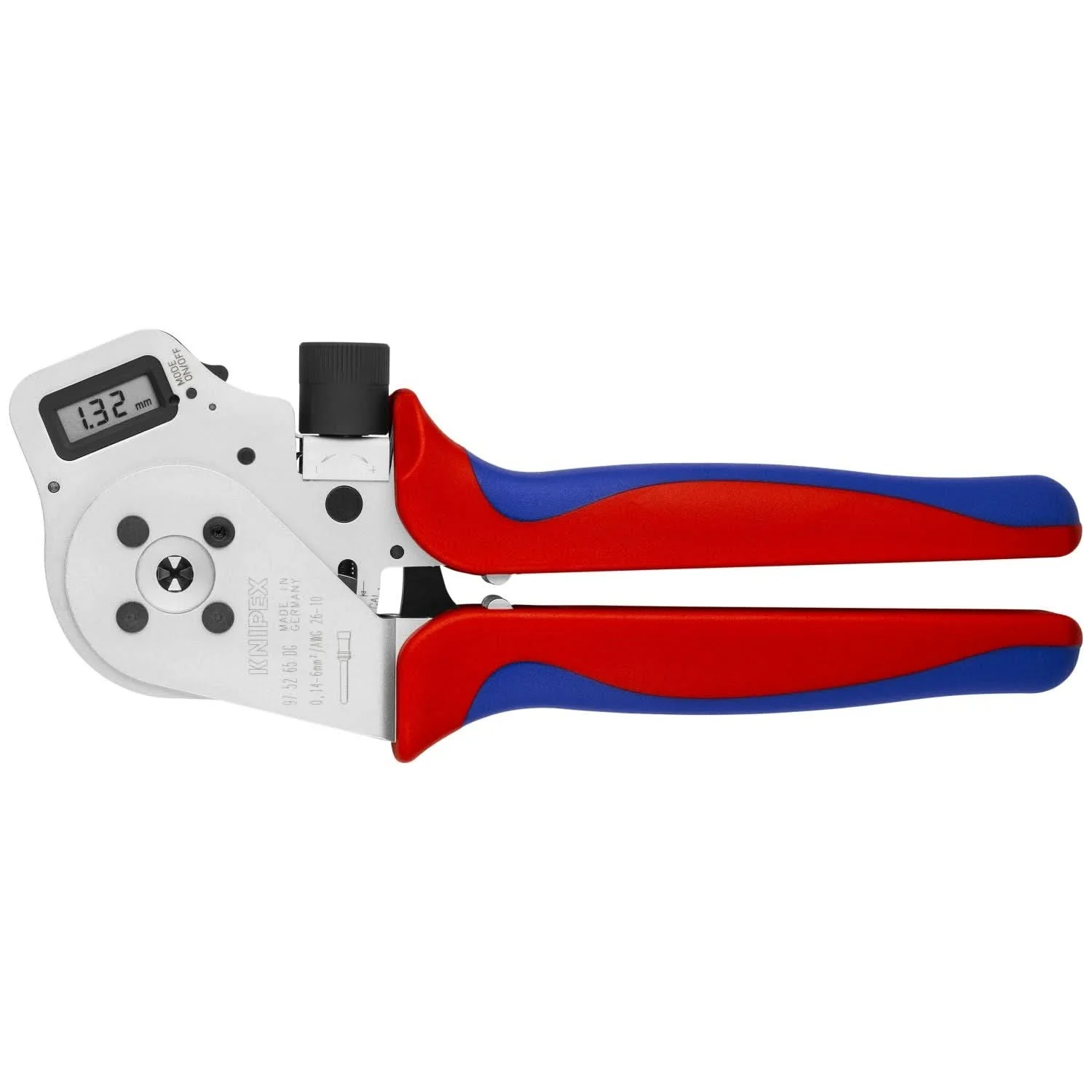 Knipex 97 52 65 DG Digital Crimping Pliers - Four-Mandrel For Turned Contacts - Image 1