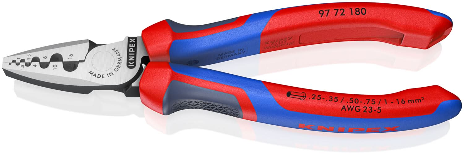 Knipex 97 72 180 Crimping Pliers for Wire Ferrules - Image 2
