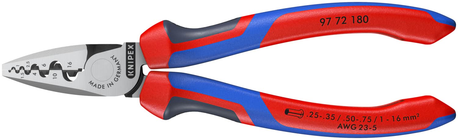 Knipex 97 72 180 Crimping Pliers for Wire Ferrules - Image 1