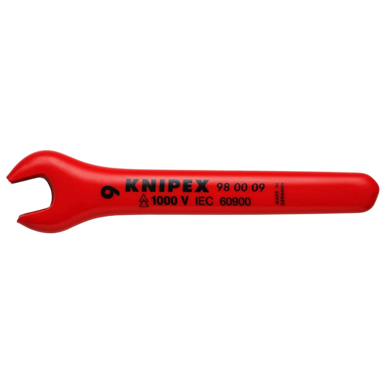 Knipex 98 00 09 Open End Wrench-1000V Insulated 9 mm - Image 1