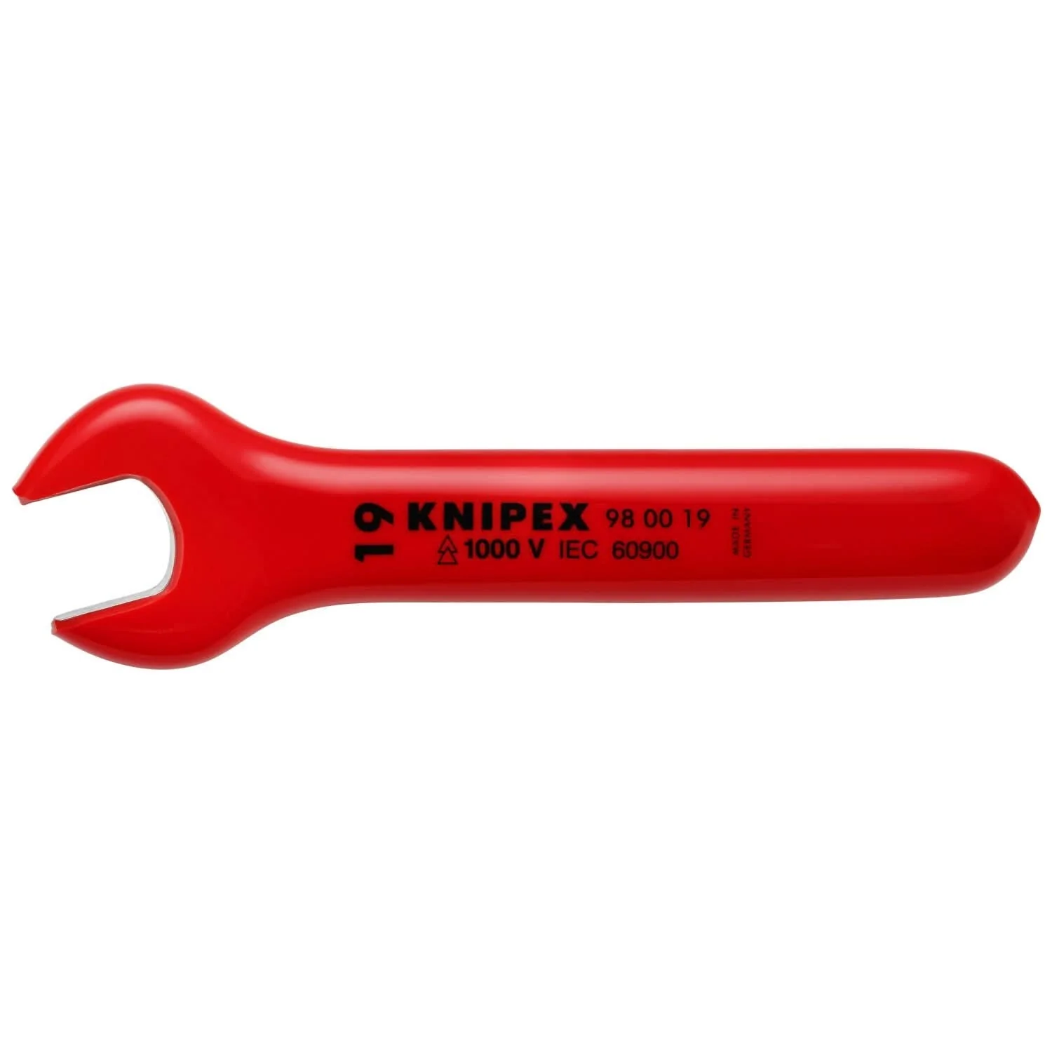 Knipex 98 00 19 Open End Wrench-1000V Insulated 19 mm - Image 1