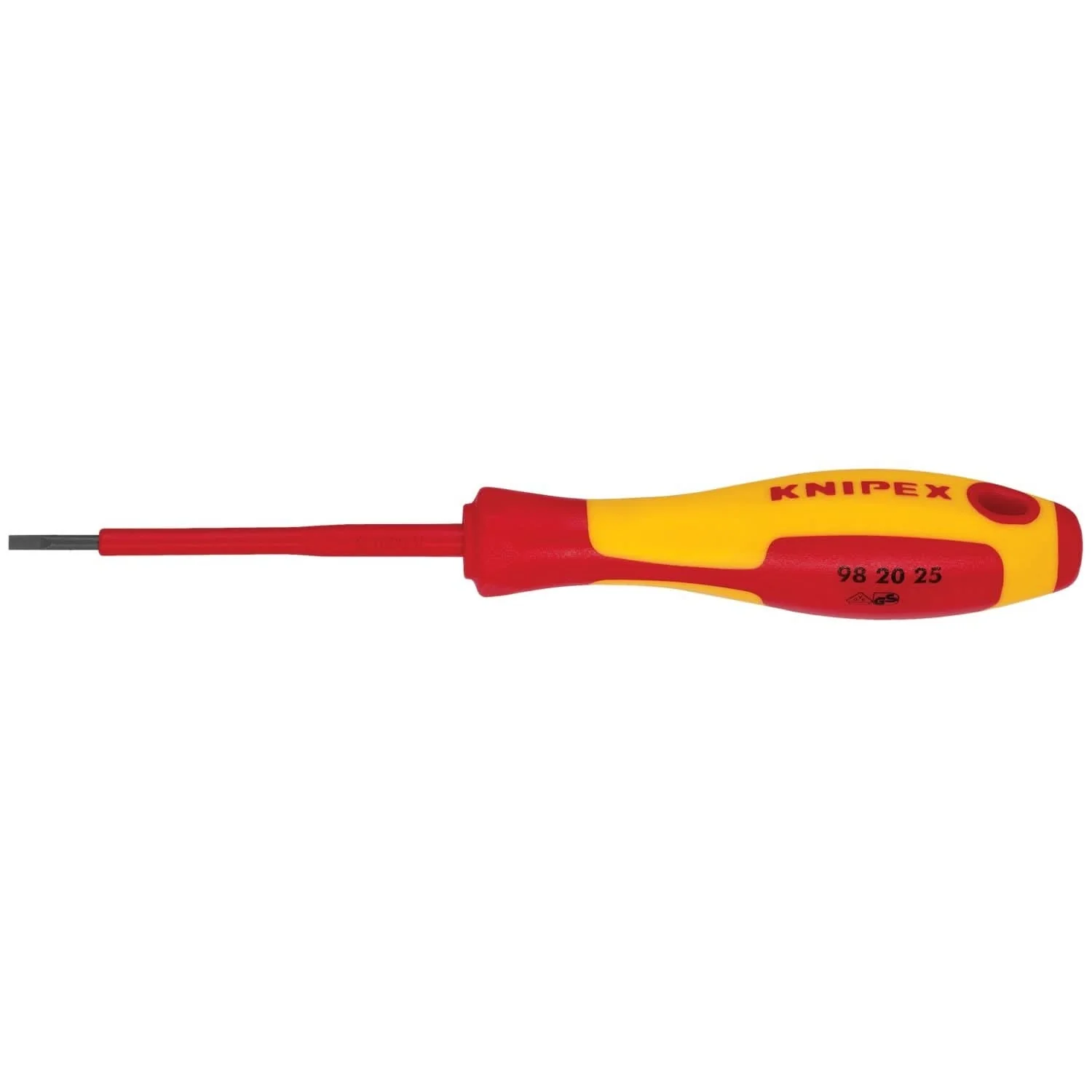 Knipex 98 20 25 Slotted Screwdriver, 3" 1000V Insulated, 3/32" tip - Image 1