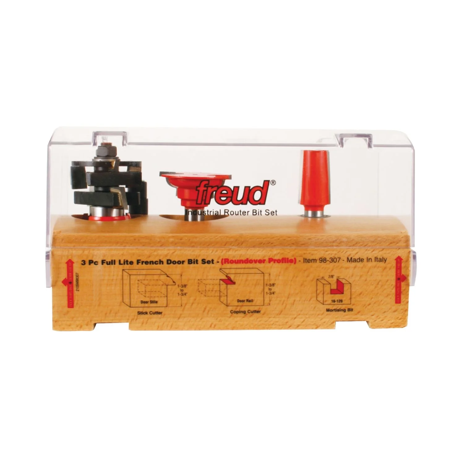 Freud 98-307 3 Piece French Door Router Bit Set - Image 1