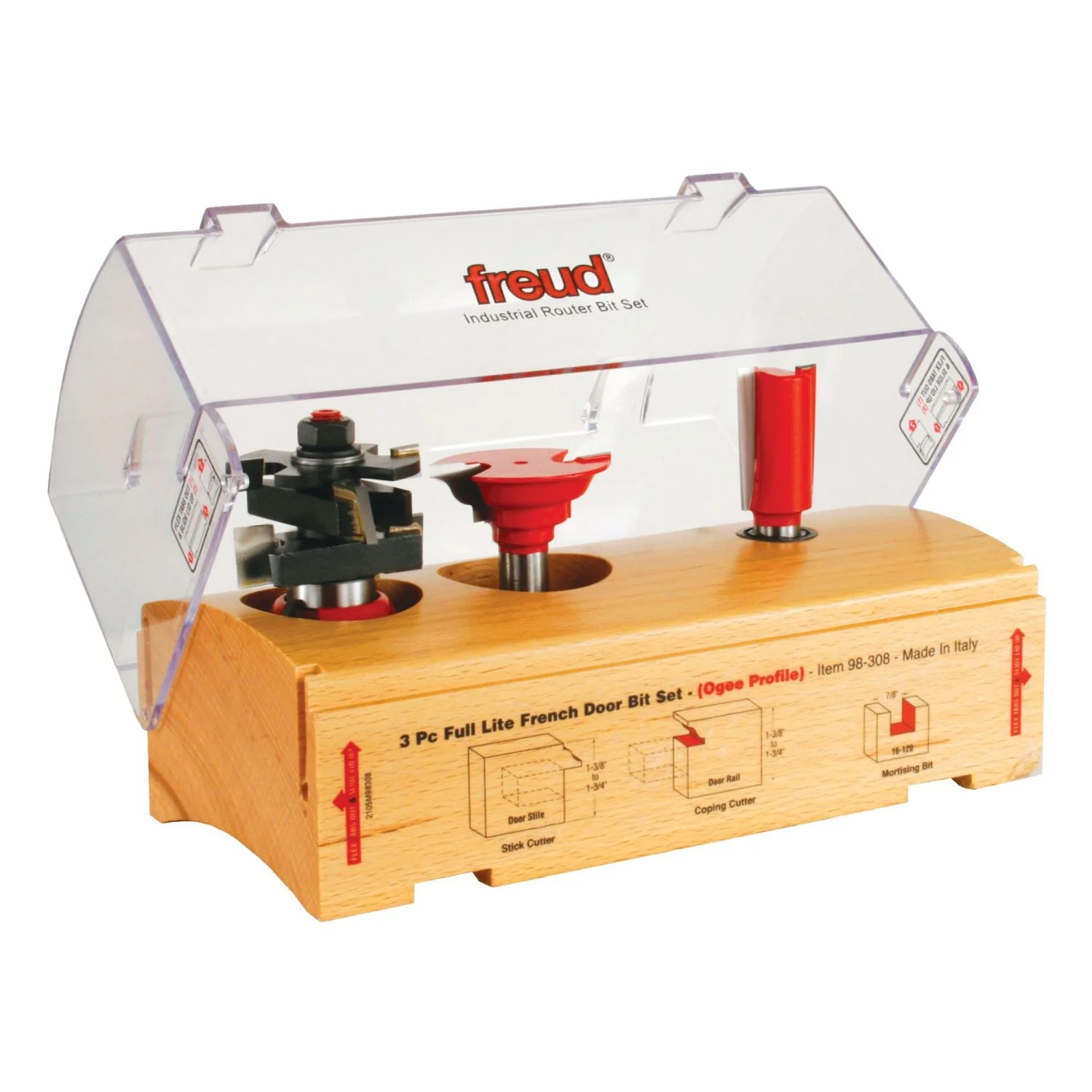 Freud 98-308 3 Piece French Door Router Bit Set - Image 1