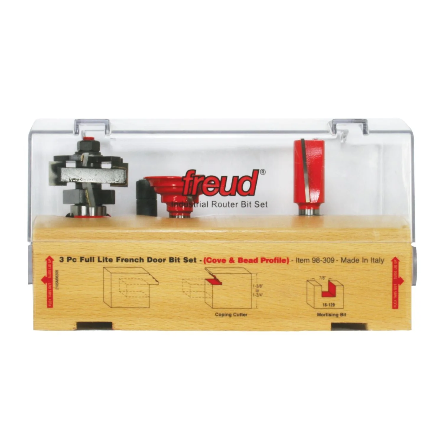 Freud 98-309 3 Piece French Door Router Bit Set - Image 1
