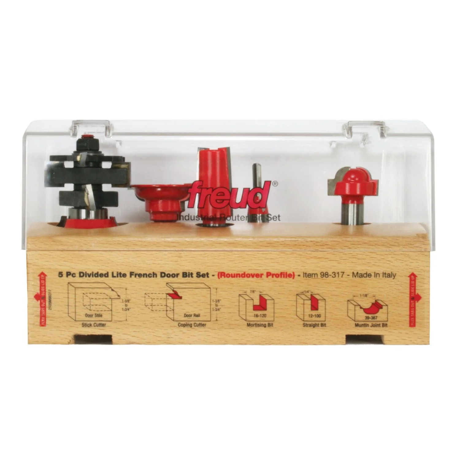 Freud 98-317 5 Piece French Door Router Bit Set - Image 1