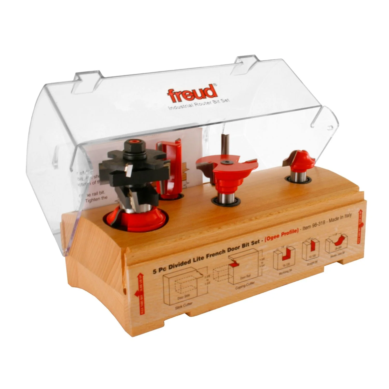 Freud 98-318 5 Piece French Door Router Bit Set - Image 1