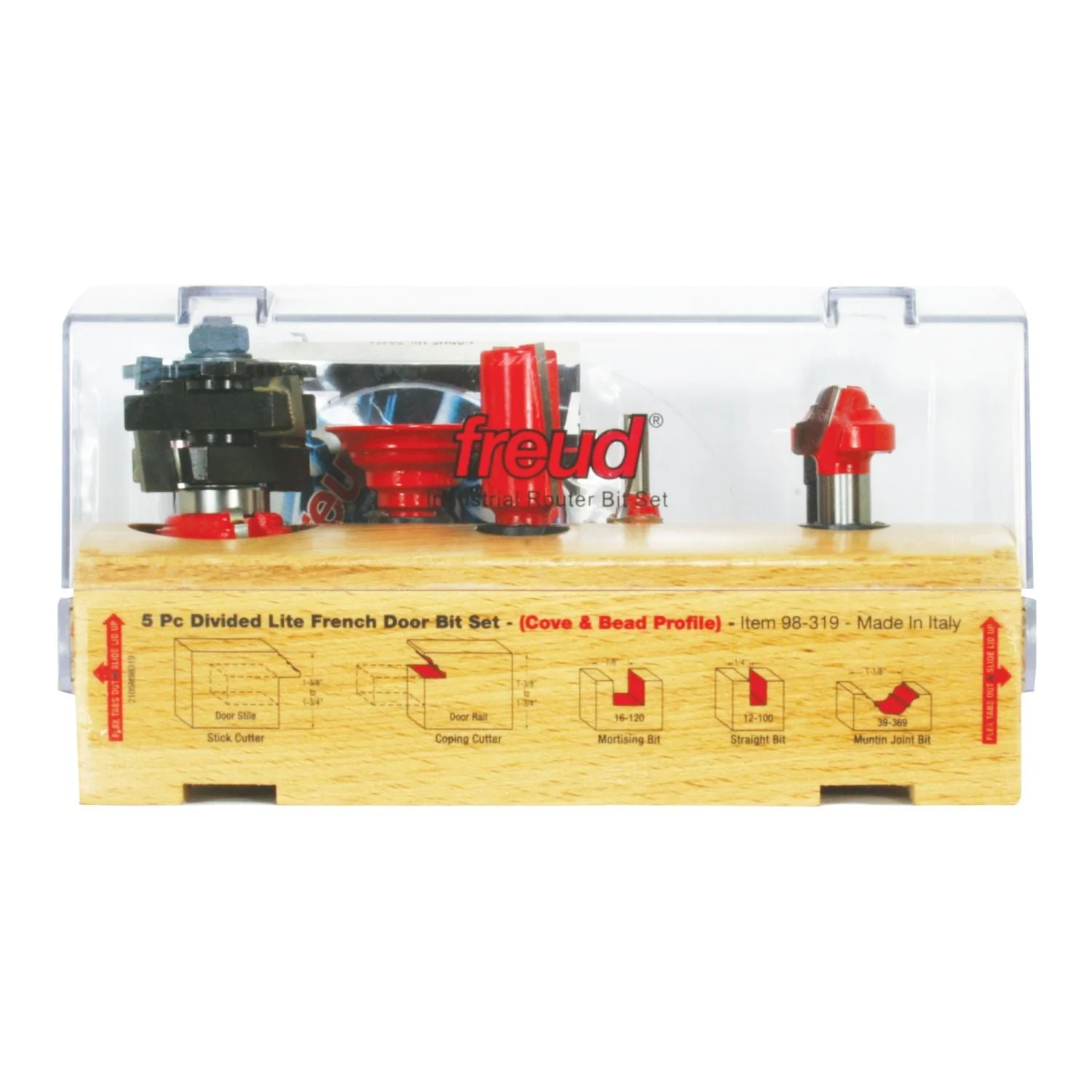 Freud 98-319 5 Piece French Door Router Bit Set - Image 1