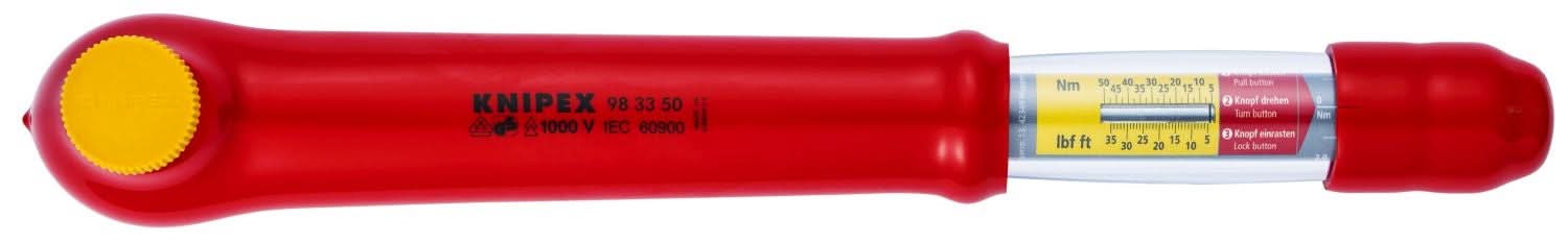 Knipex 98 33 50 Reversible Torque Wrench, 3/8" Drive-1000V Insulated - Image 3