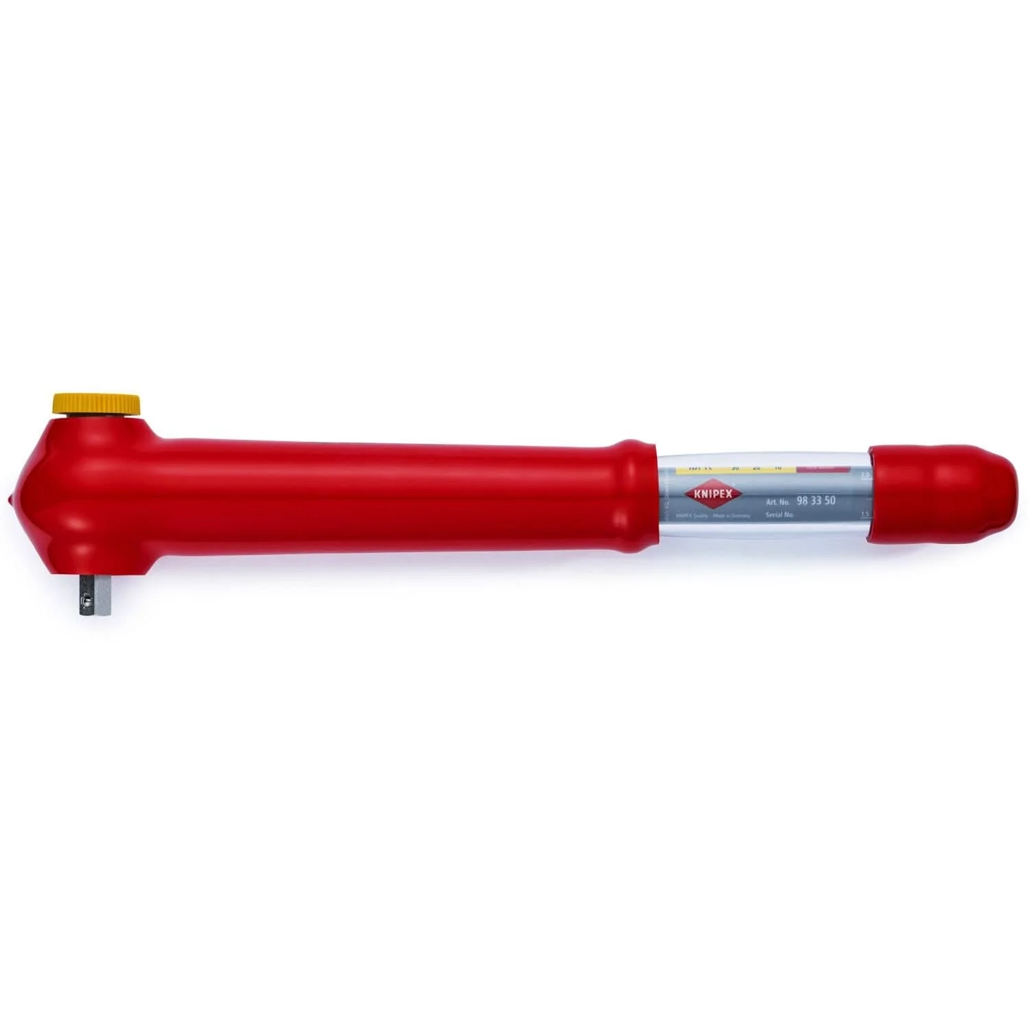 Knipex 98 33 50 Reversible Torque Wrench, 3/8" Drive-1000V Insulated - Image 1