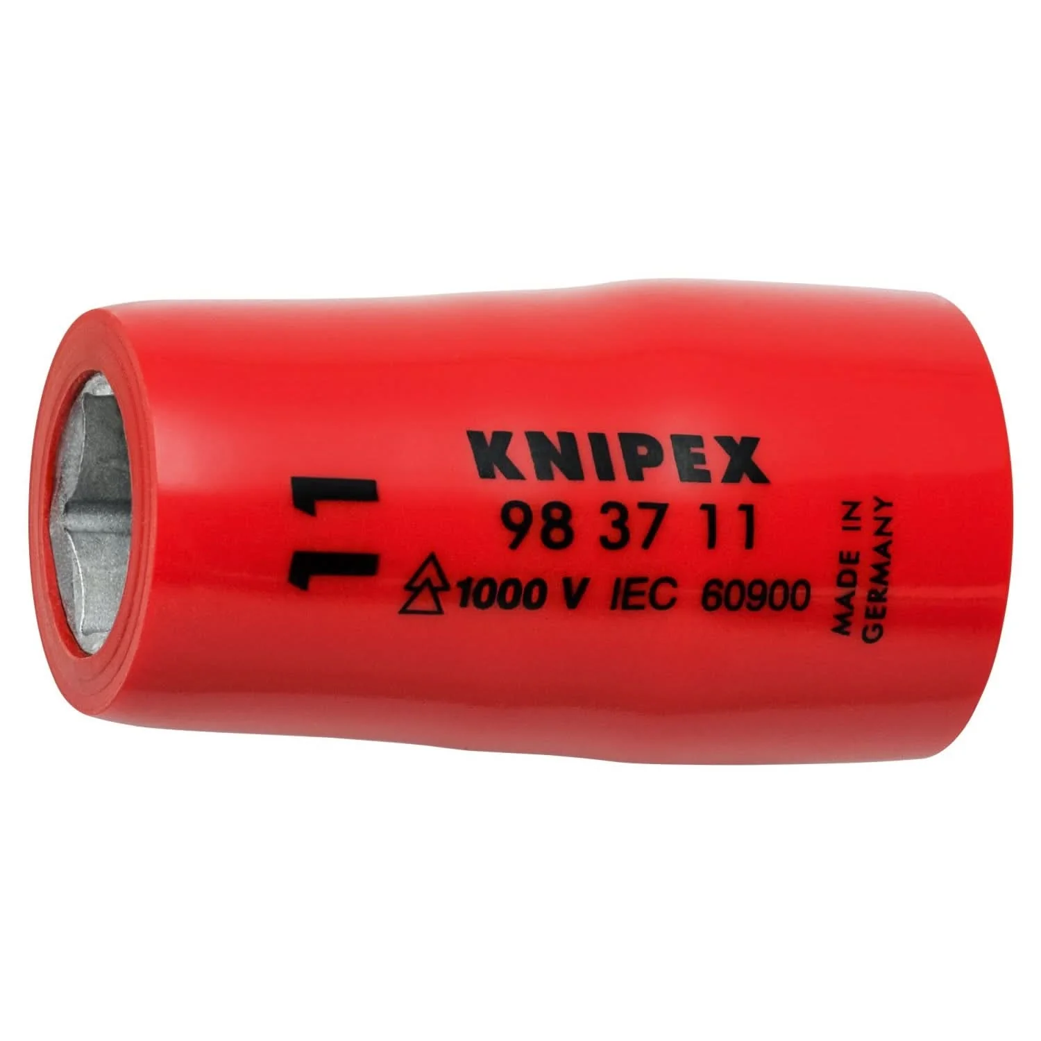 Knipex 98 37 11 Hex Socket, 3/8" Drive-1000V Insulated, 11 mm - Image 1