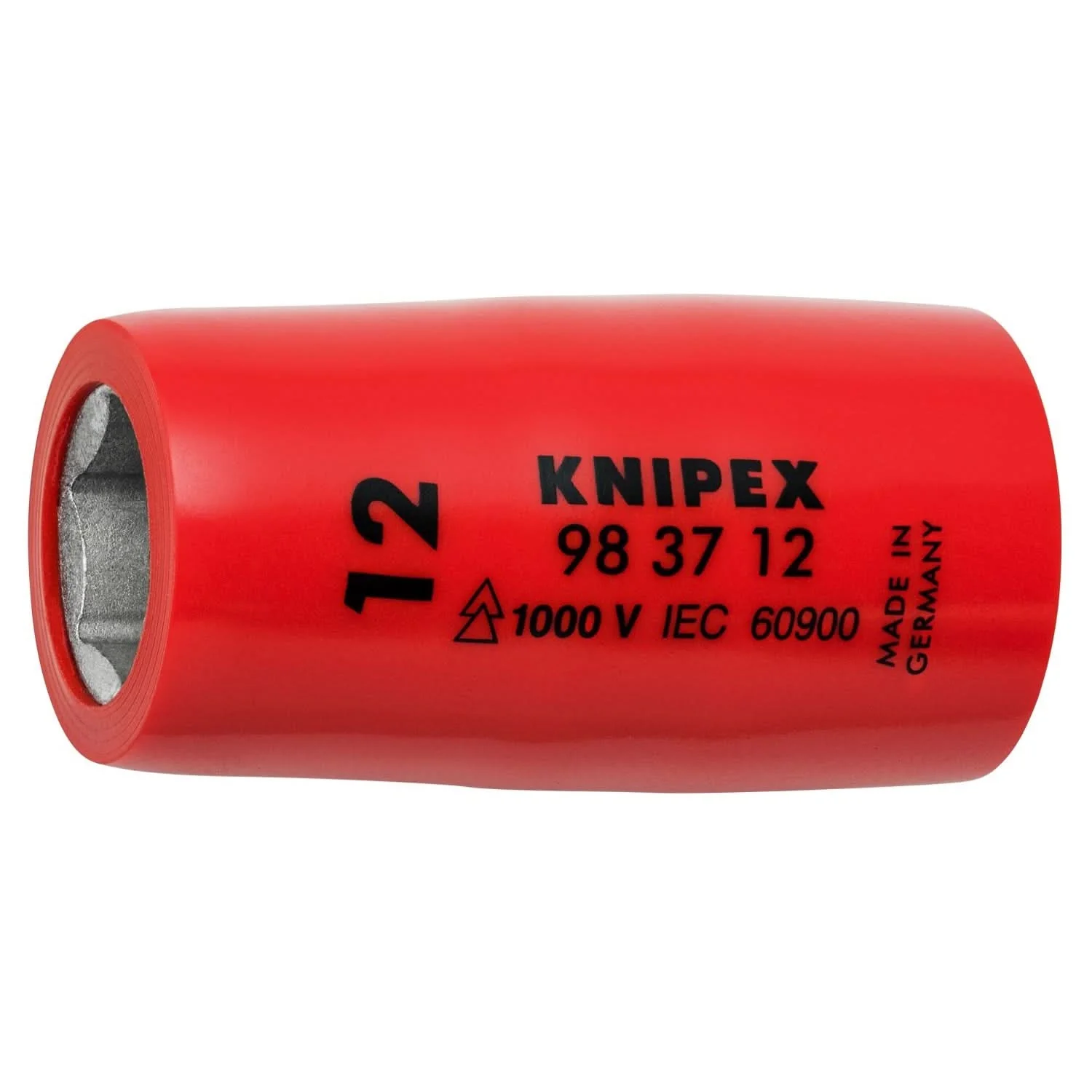 Knipex 98 37 12 Hex Socket, 3/8" Drive-1000V Insulated, 12 mm - Image 1