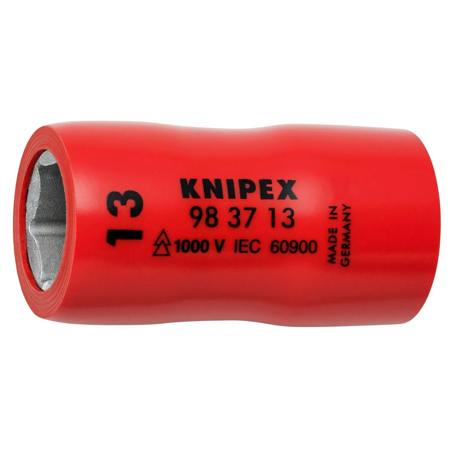 Knipex 98 37 13 Hex Socket, 3/8" Drive-1000V Insulated, 13 mm - Image 1
