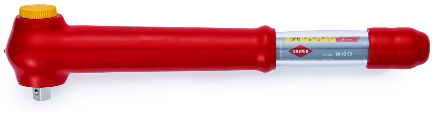 Knipex 98 43 50 Torque Wrench, 1/2" Drive-1000V Insulated - Image 2