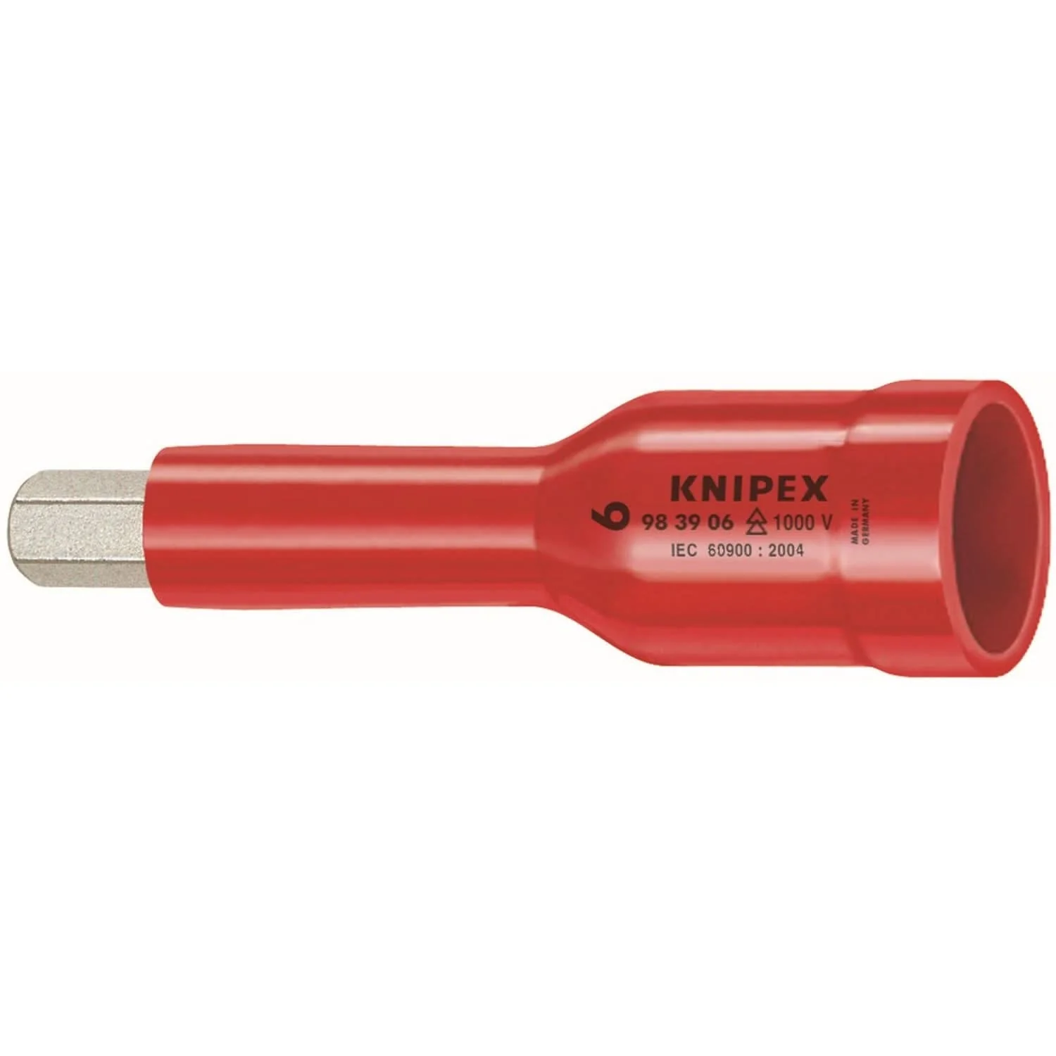 Knipex 98 49 06 Hex Socket, 1/2" Drive-1000V Insulated, 6 mm - Image 1