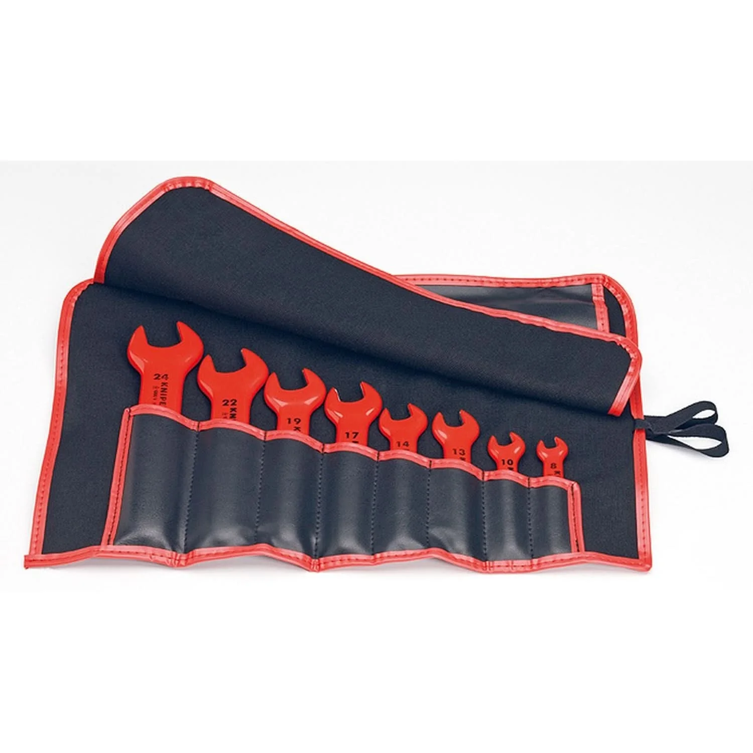 Knipex 98 99 13 S5 8 Pc Open End Wrench Set, Metric-1000V Insulated - Image 1