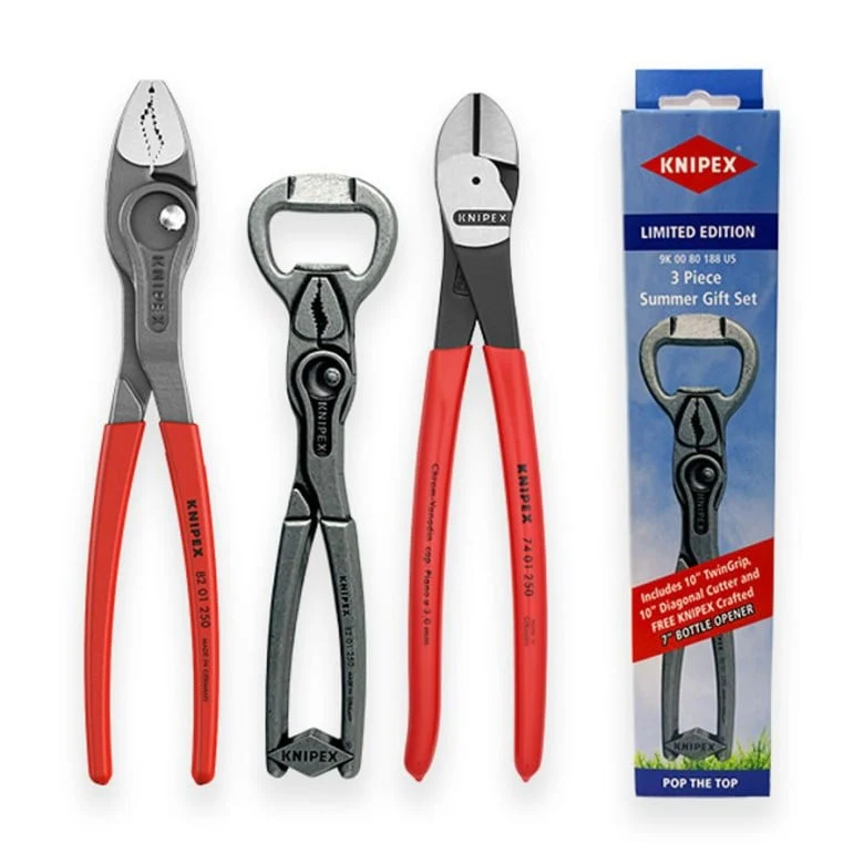 Knipex 3-Piece Limited Edition Gift Set with Free 7-in. Bottle Opener (9K 00 80 188 US) - Image 1