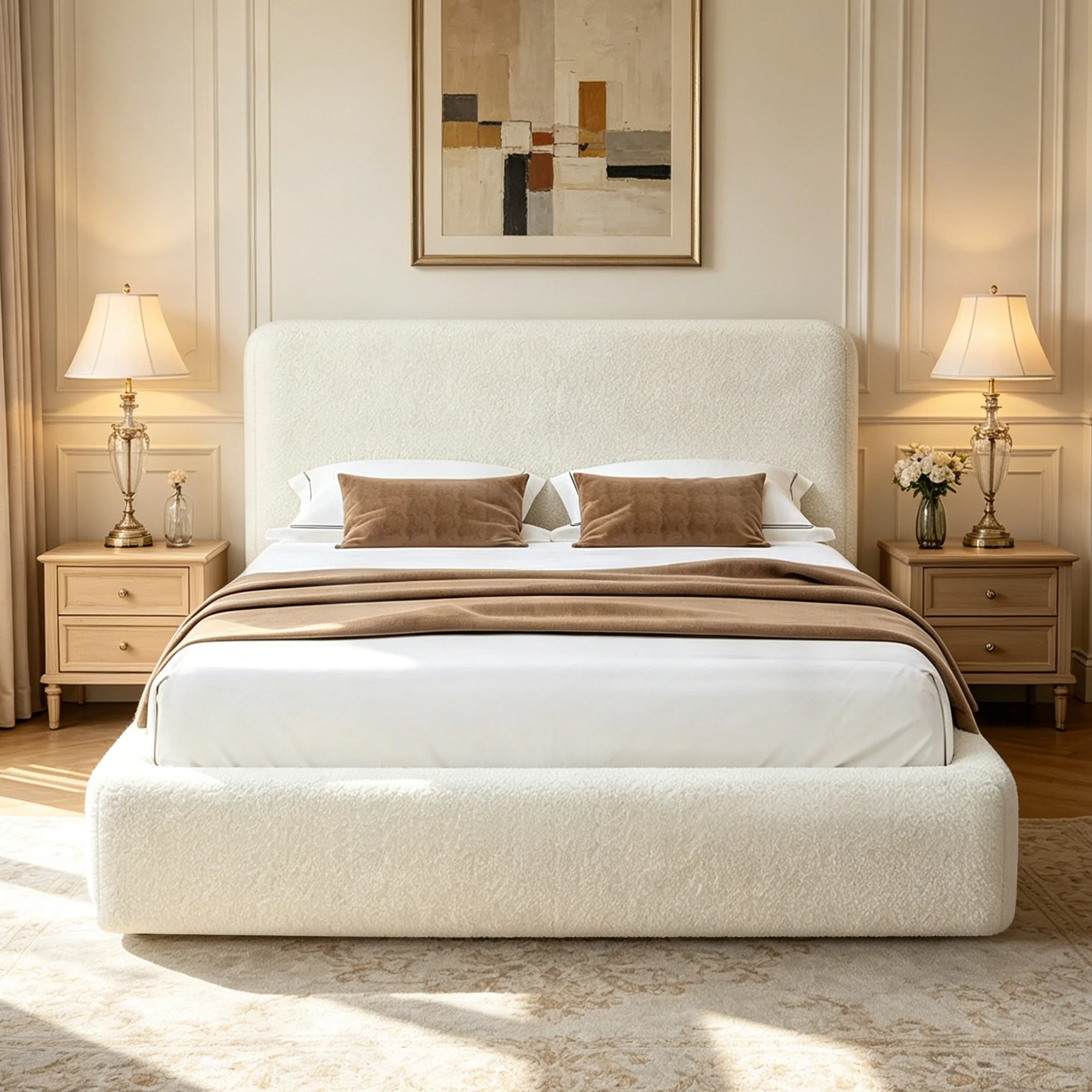 Advwin Cloud Bed Frame with Headboard - Image 2