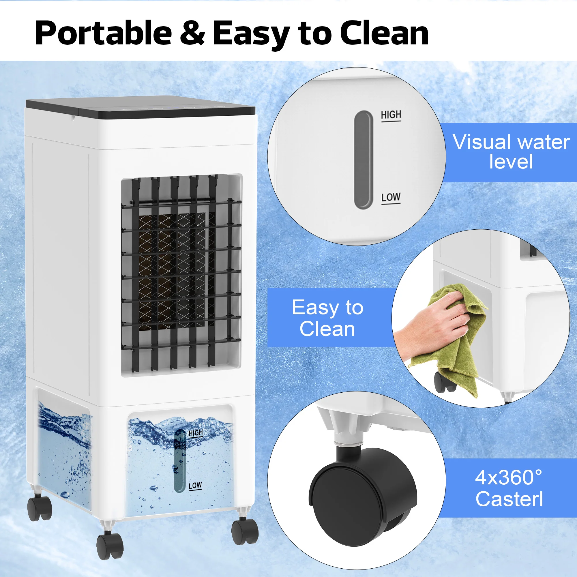 Advwin 3 In 1 Portable Air Cooler with Water Tank - Image 2