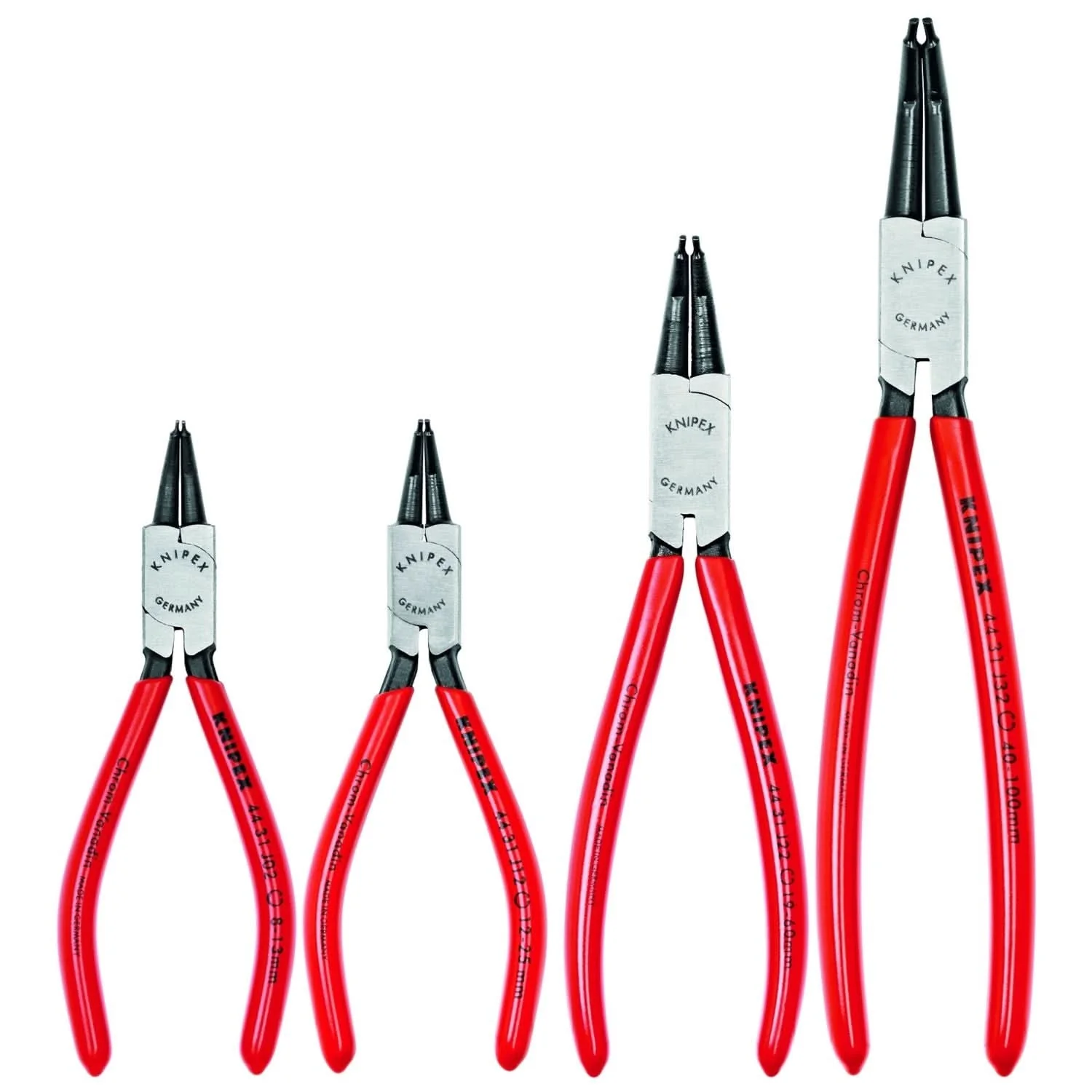 Knipex 9K 00 19 01 US 4 Pc Internal Snap Ring Set-45 Degree - Image 1