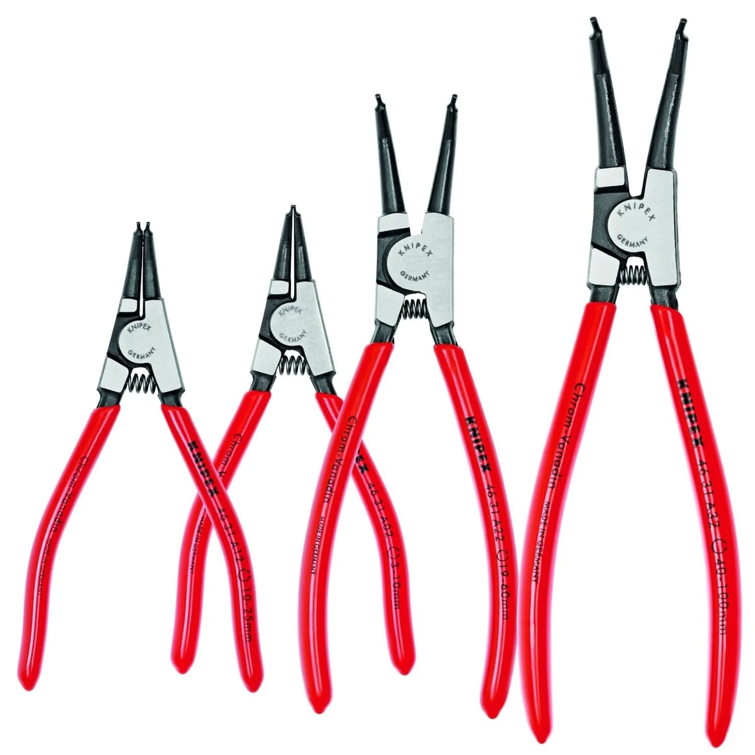 Knipex 9K 00 19 02 US 4 Pc External Snap Ring Set-45 Degree - Image 1