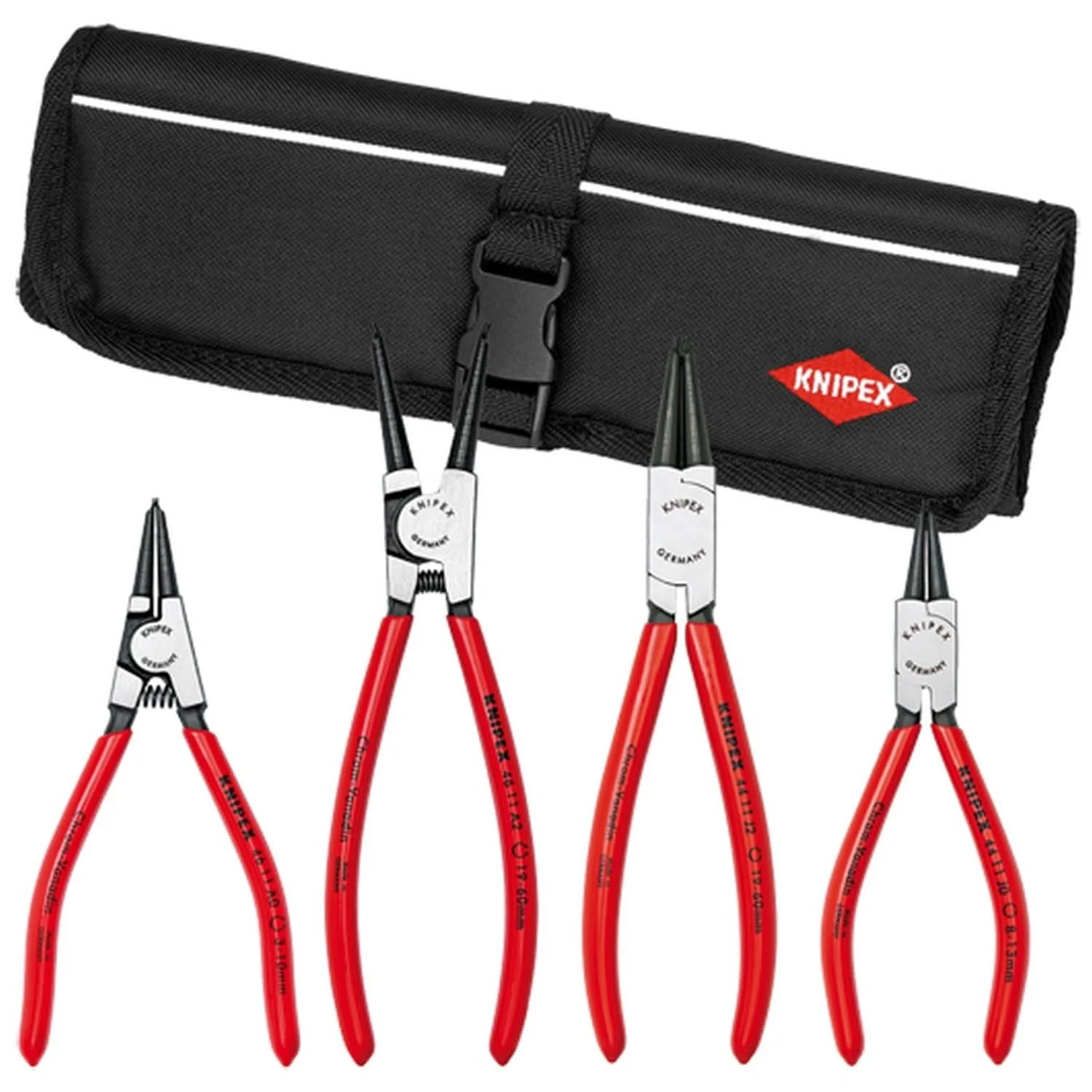 Knipex 9K 00 19 53 US 4 Pc Snap Ring Set In Pouch-Straight - Image 1