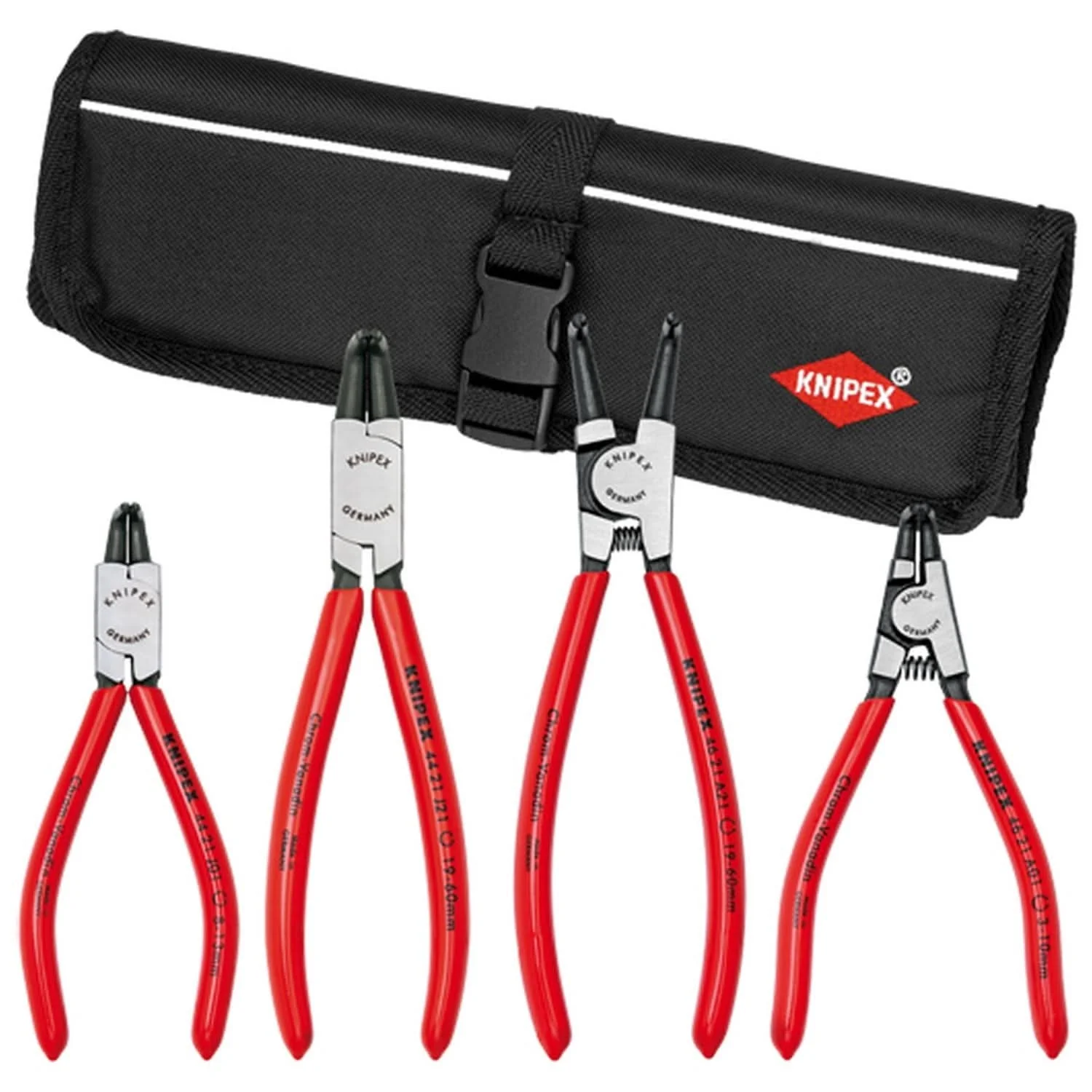 Knipex 9K 00 19 54 US 4 Pc Snap Ring Set In Pouch-90 Degree - Image 1