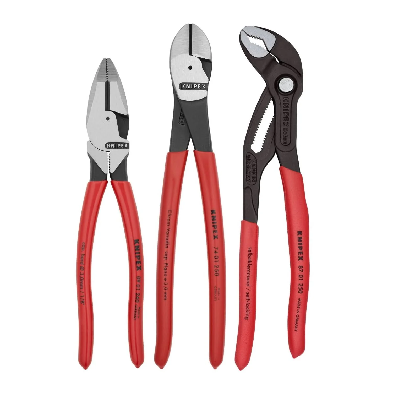Knipex 9K 00 80 157 US 3-Piece Pro Pliers Set - Image 1