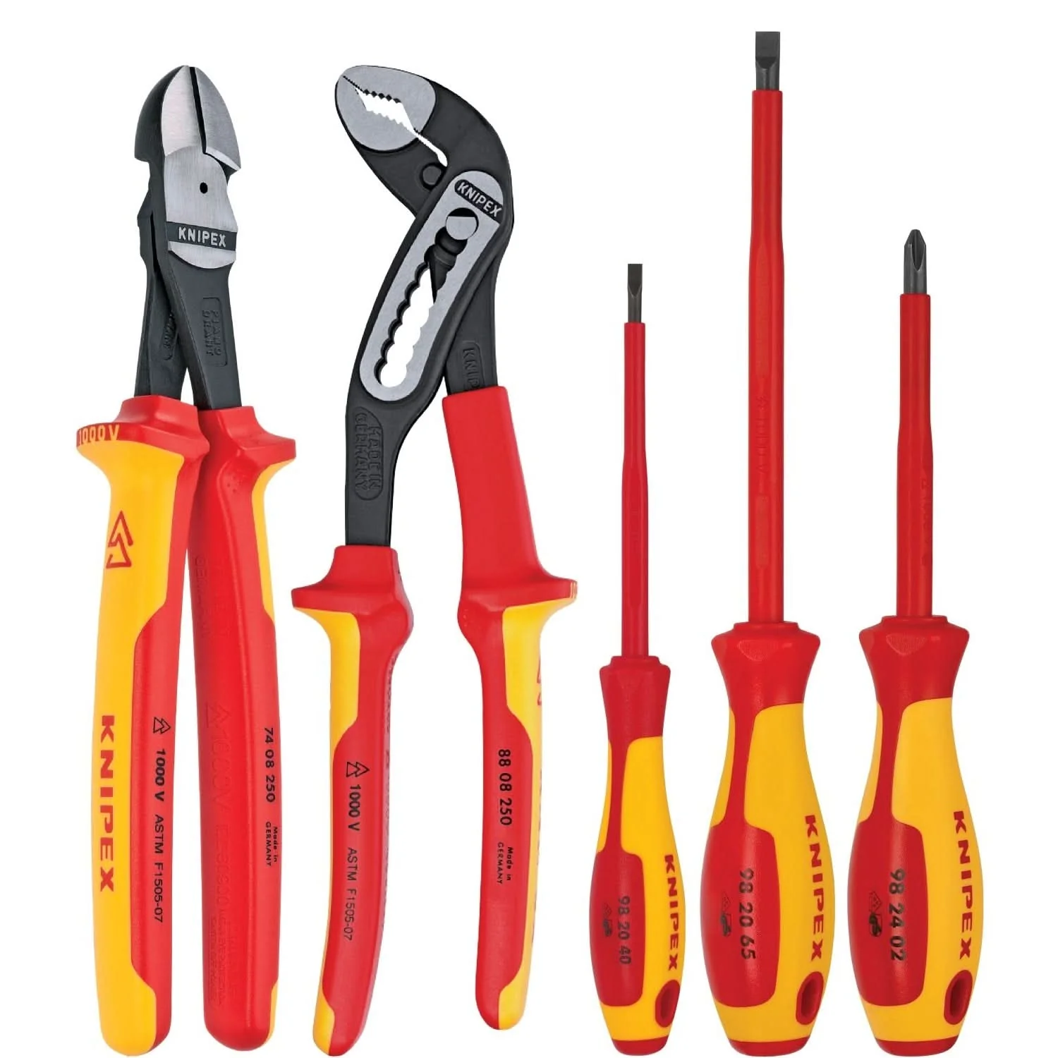 Knipex 9K 98 98 20 US 5 Pc Automotive Pliers and Screwdriver Tool Set- 1000V Insulated - Image 1
