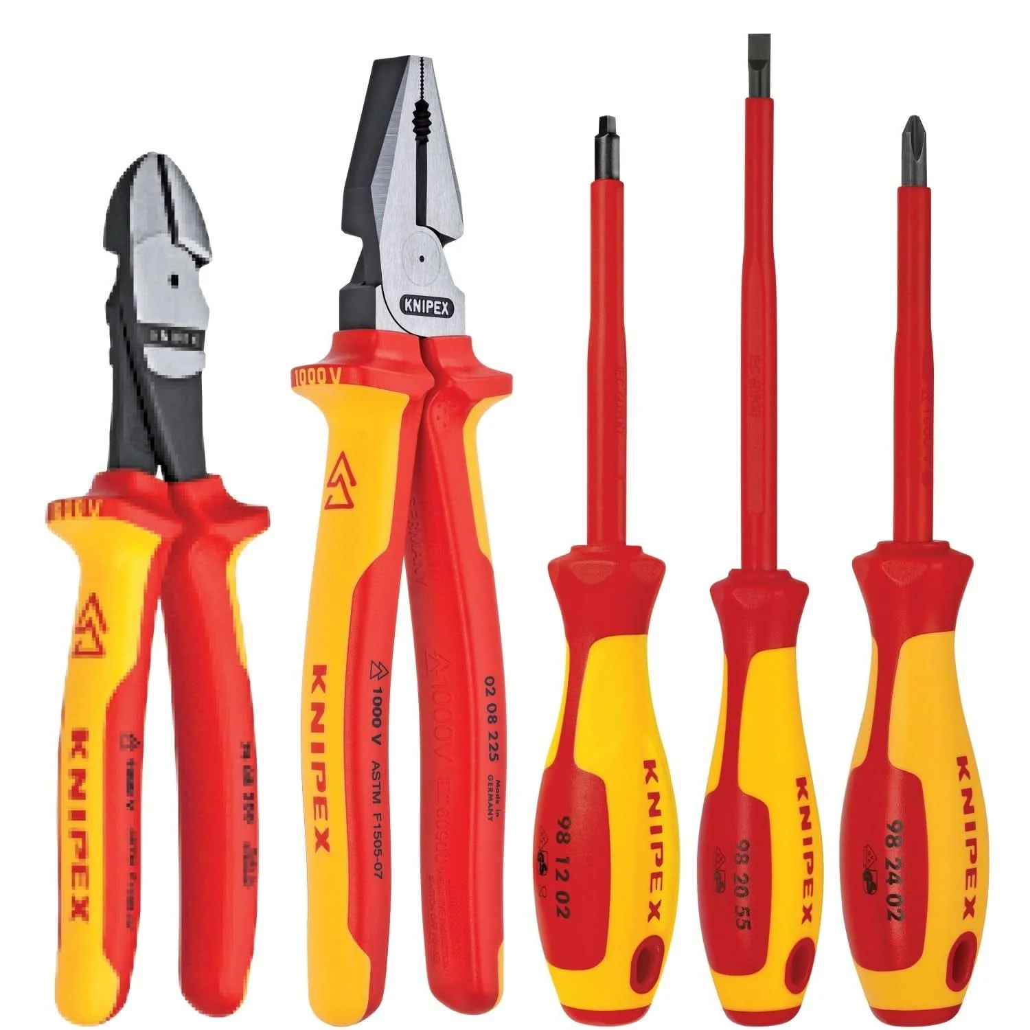 Knipex 9K 98 98 21 US 5 Pc Pliers and Screwdriver Tool Set-1000V Insulated - Image 1