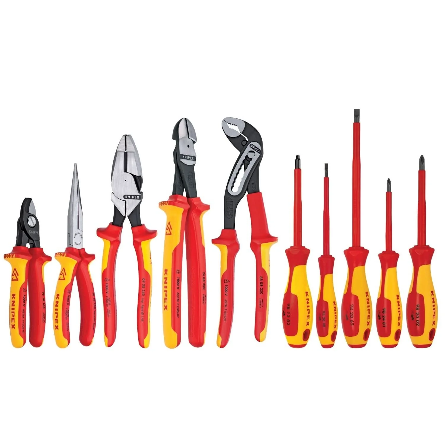 Knipex 9K 98 98 31 US 10 Pc Pliers and Screwdriver Tool Set-1000V in Hard Case - Image 1