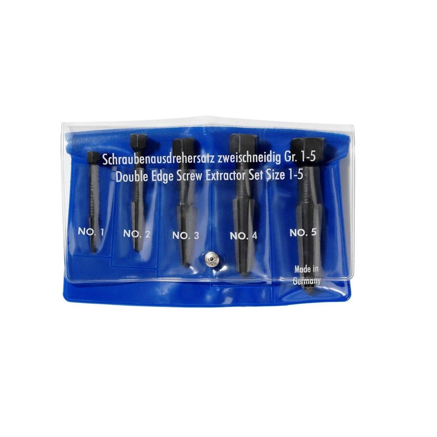 Knipex 9R 471 900 3 Screw Extractor Double Edged Set 5 Parts (Size 1-5 In Vinyl Pouch) - Image 1