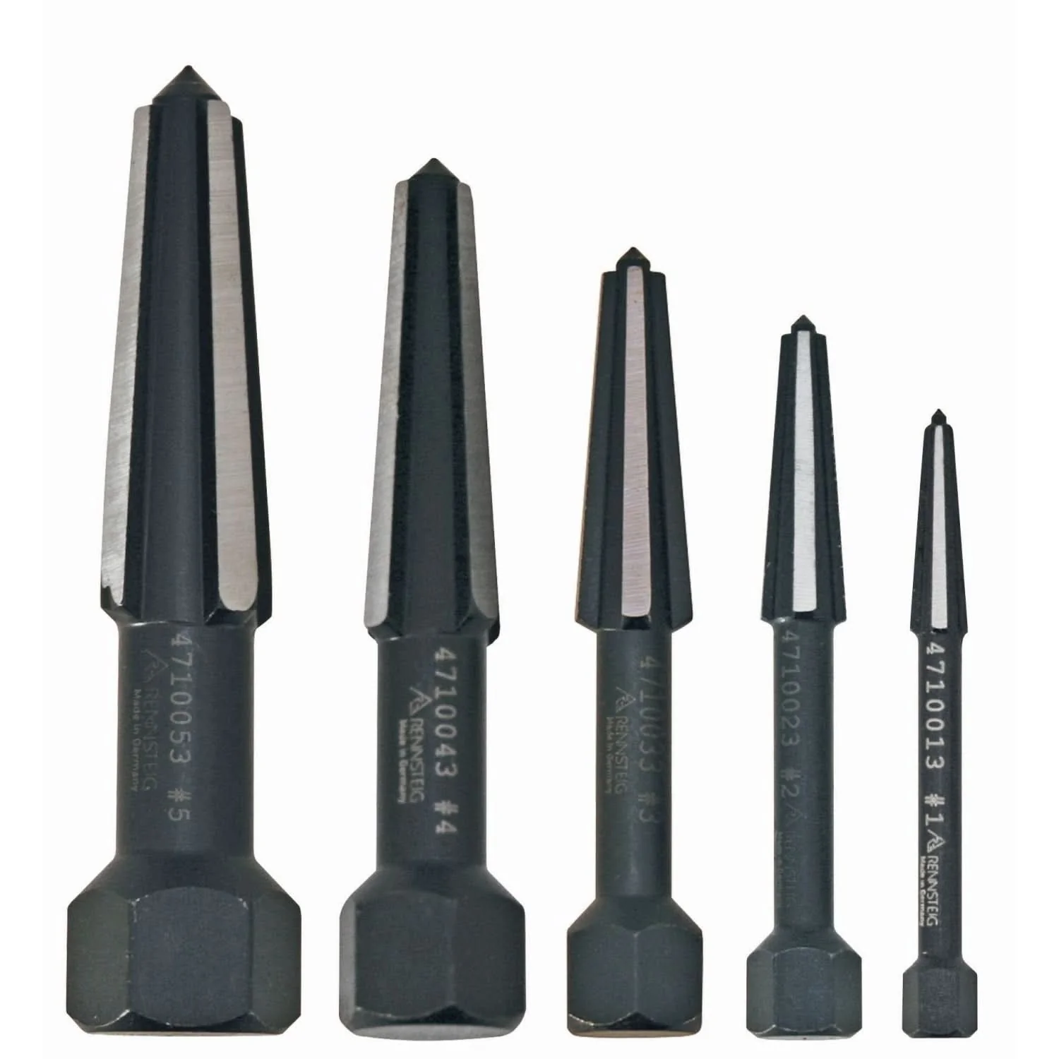 Knipex 9R 471 904 3 Screw Extractor Double Edged Set 5 Parts (Size 1-5 In Plastic Tube) - Image 1